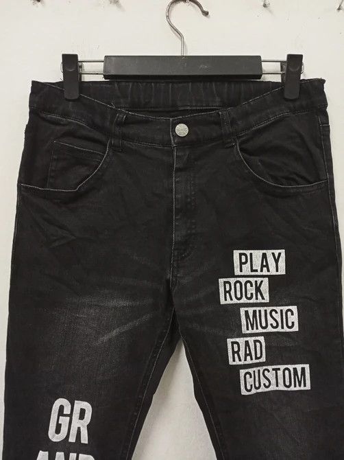 Japanese Brand Rad Custom Rock Printed Jeans Size US 29 - 3 Thumbnail