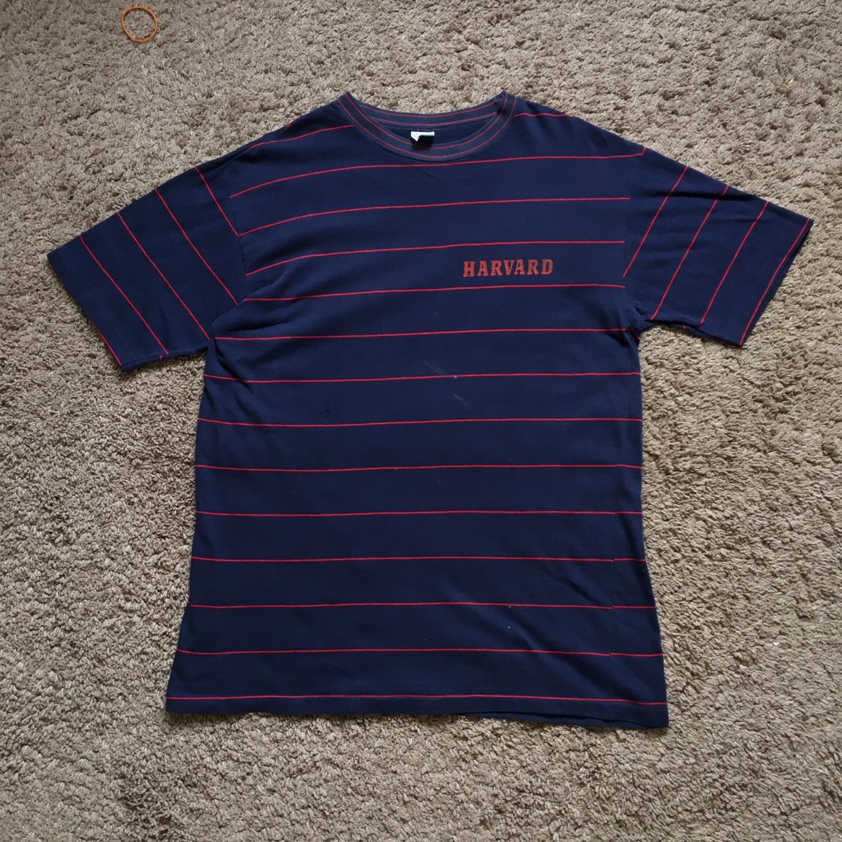 Champion vintage champian blue bar tag ; harvard blue stripe Size US L / EU 52-54 / 3 - 1 Thumbnail