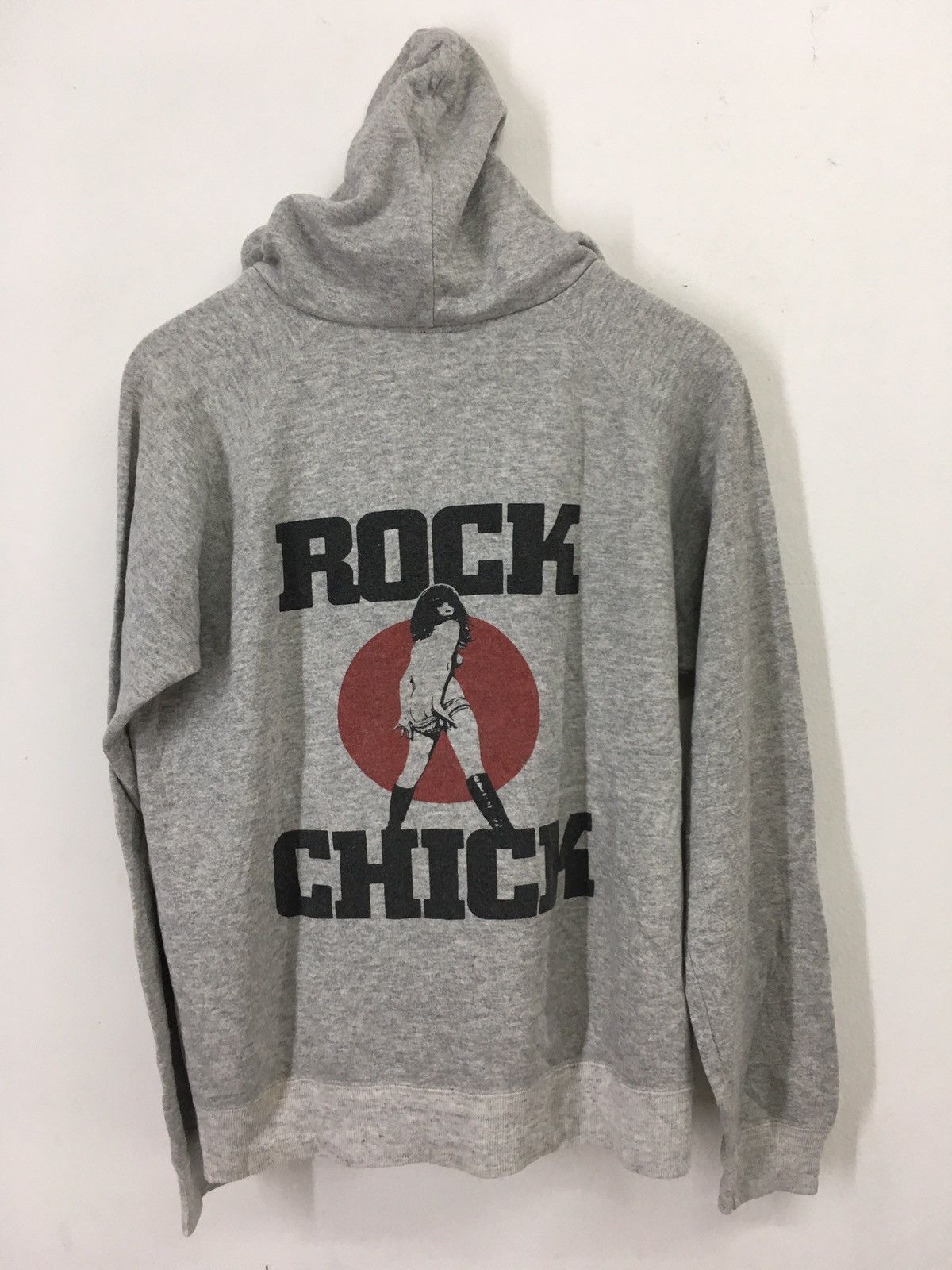 image of Hysteric Glamour Rock Chick Hoodie in Grey, Men's (Size Small)