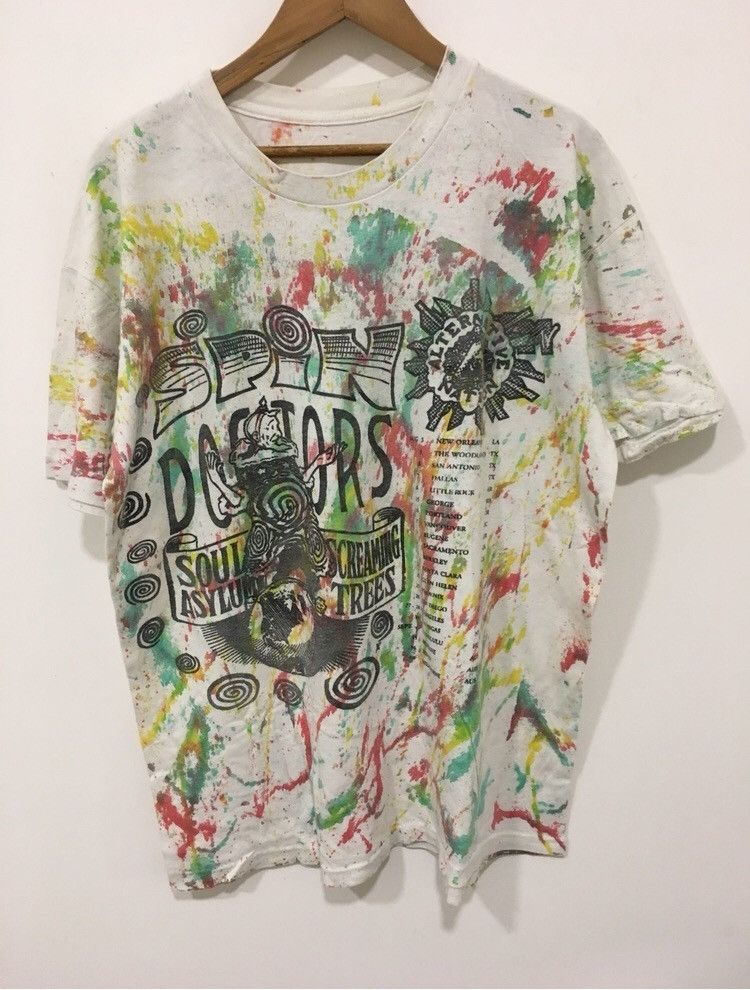 image of Band Tees x Vintage Tie Dye Vintage Spin Doctors Band, Men's (Size Large)