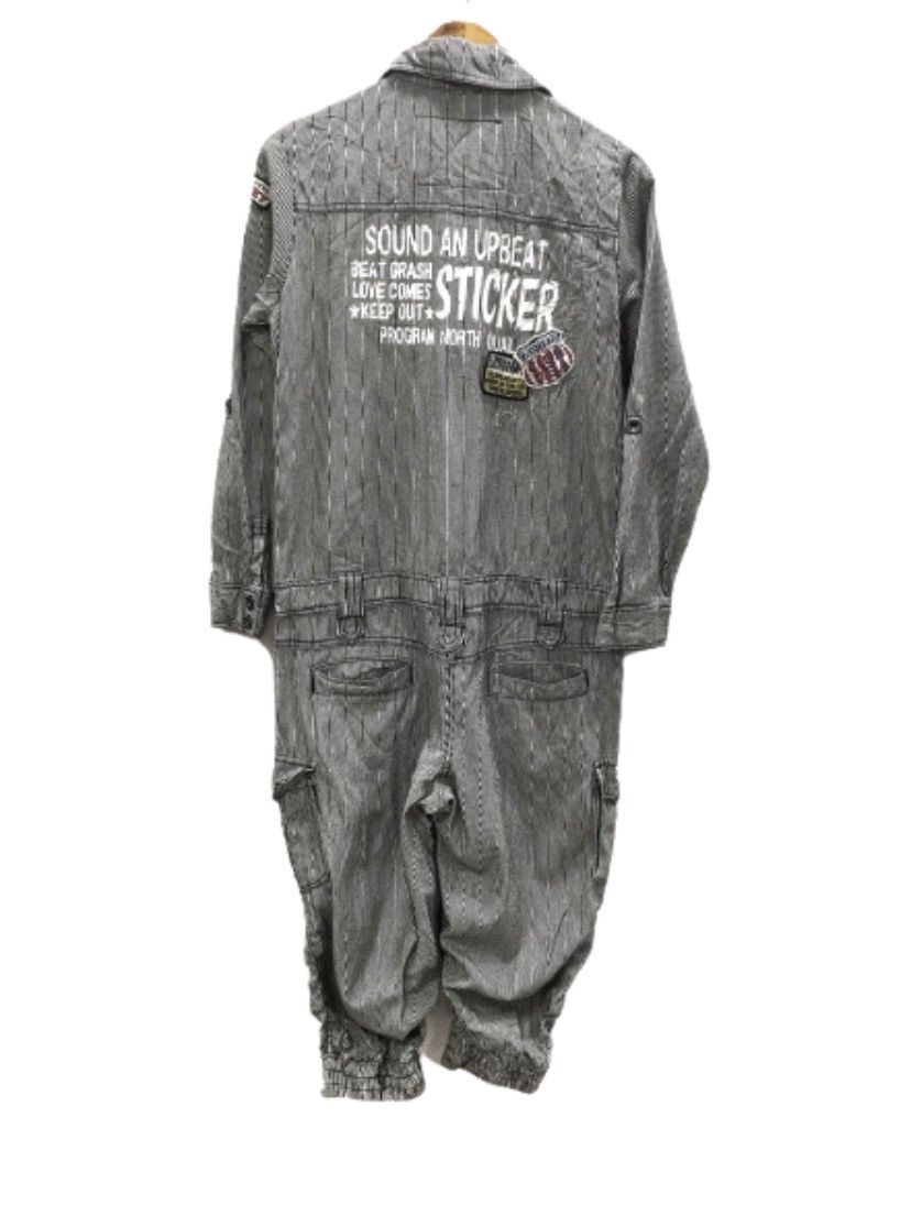 image of Tornado Mart x Vintage Coveralls Denim Hickory Workers Striped in Silver (Size 33)