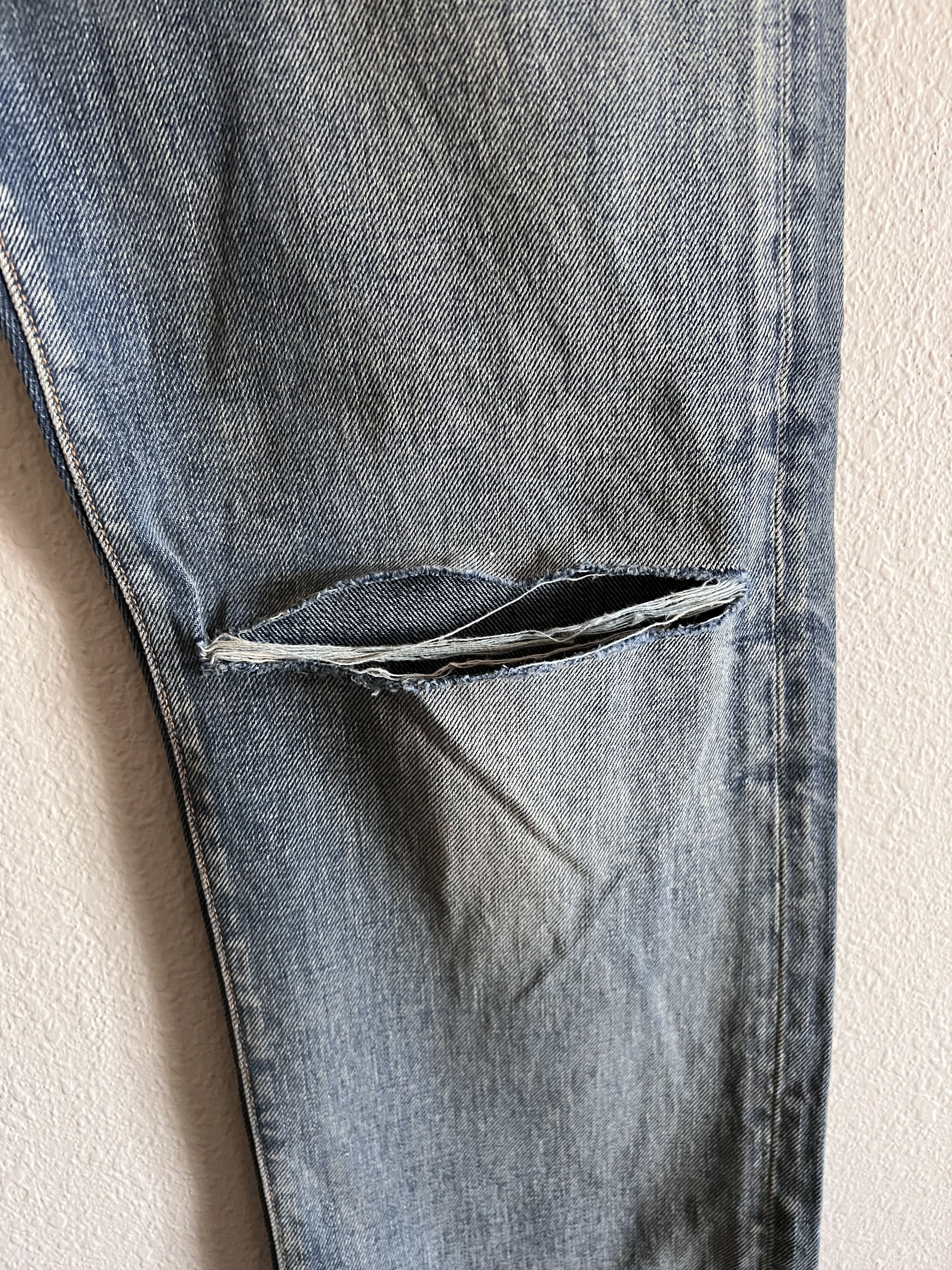 Amiri Amiri Straight Fit Slit Denim Jeans Indigo Clay Size US 30 / EU 46 - 4 Thumbnail