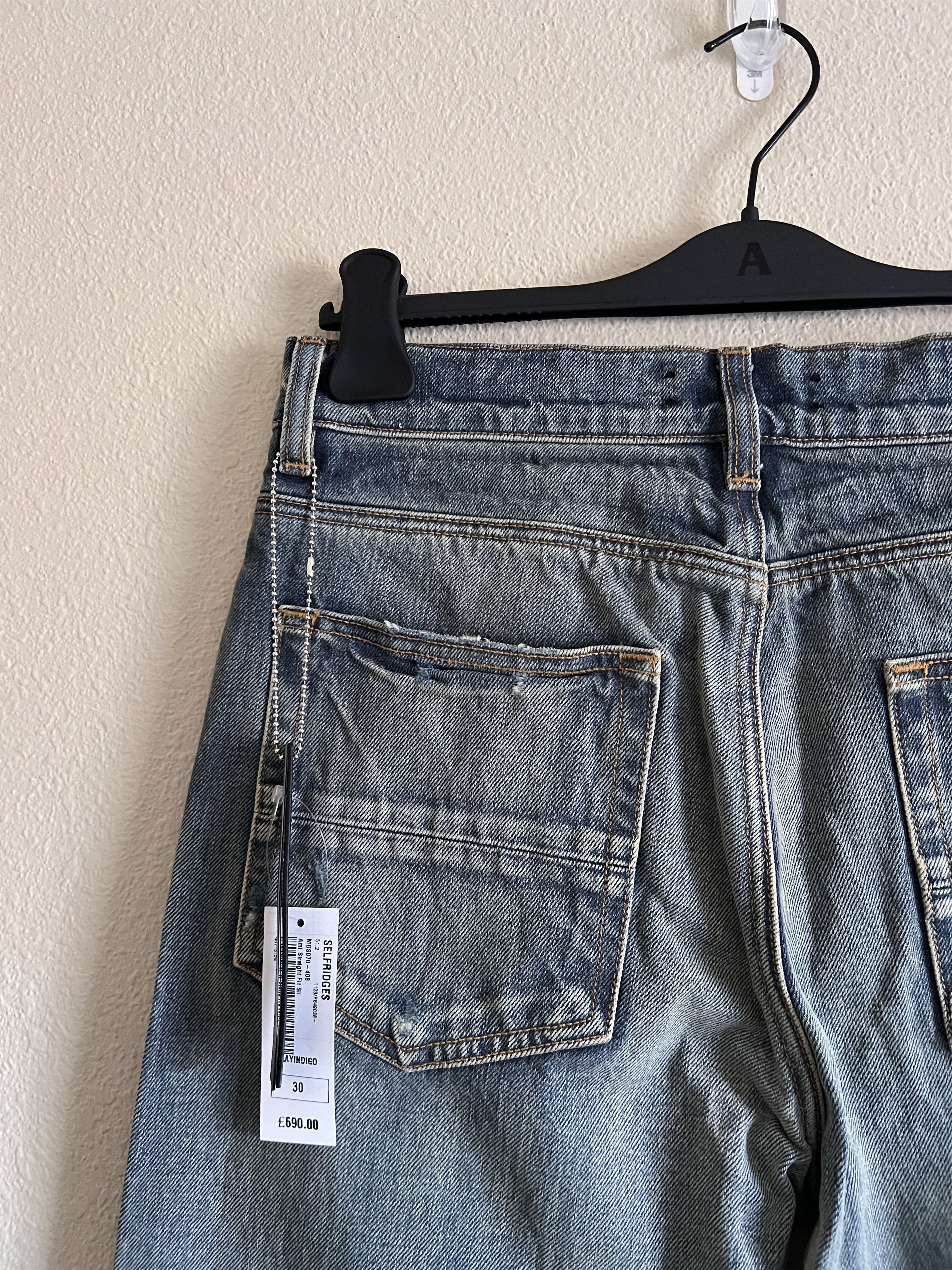 Amiri Amiri Straight Fit Slit Denim Jeans Indigo Clay Size US 30 / EU 46 - 9 Thumbnail