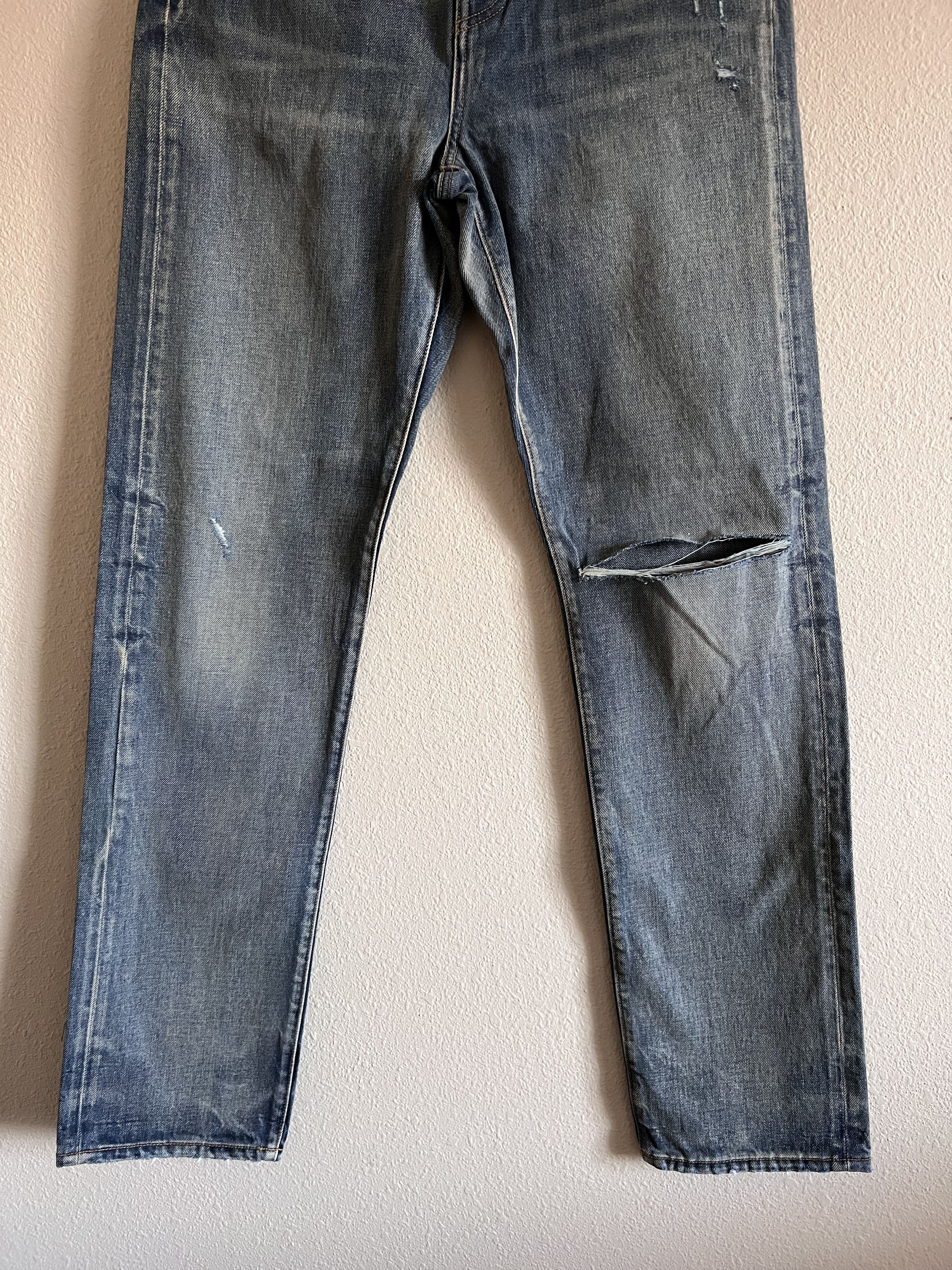 Amiri Amiri Straight Fit Slit Denim Jeans Indigo Clay Size US 30 / EU 46 - 3 Thumbnail