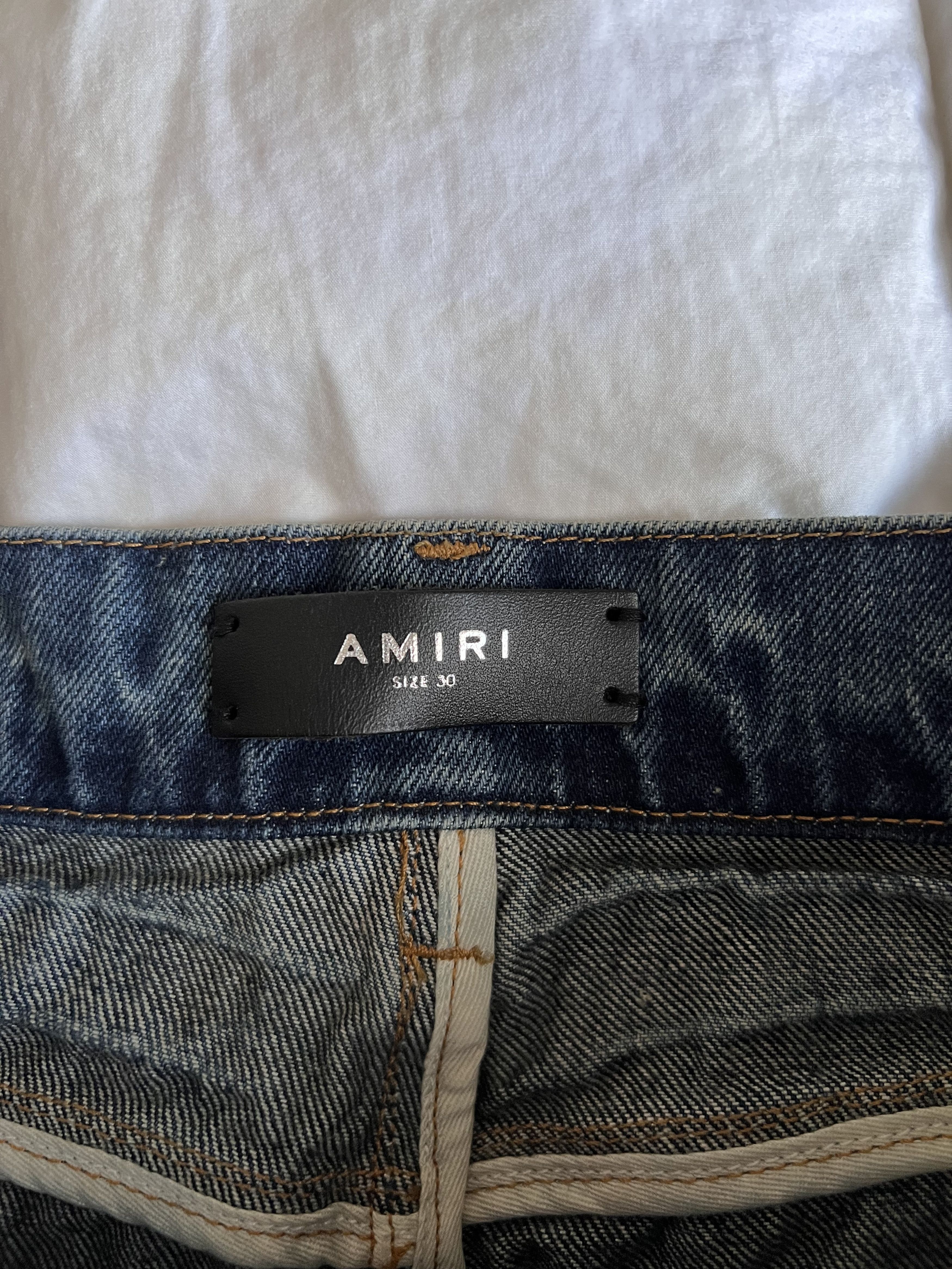 Amiri Amiri Straight Fit Slit Denim Jeans Indigo Clay Size US 30 / EU 46 - 10 Thumbnail