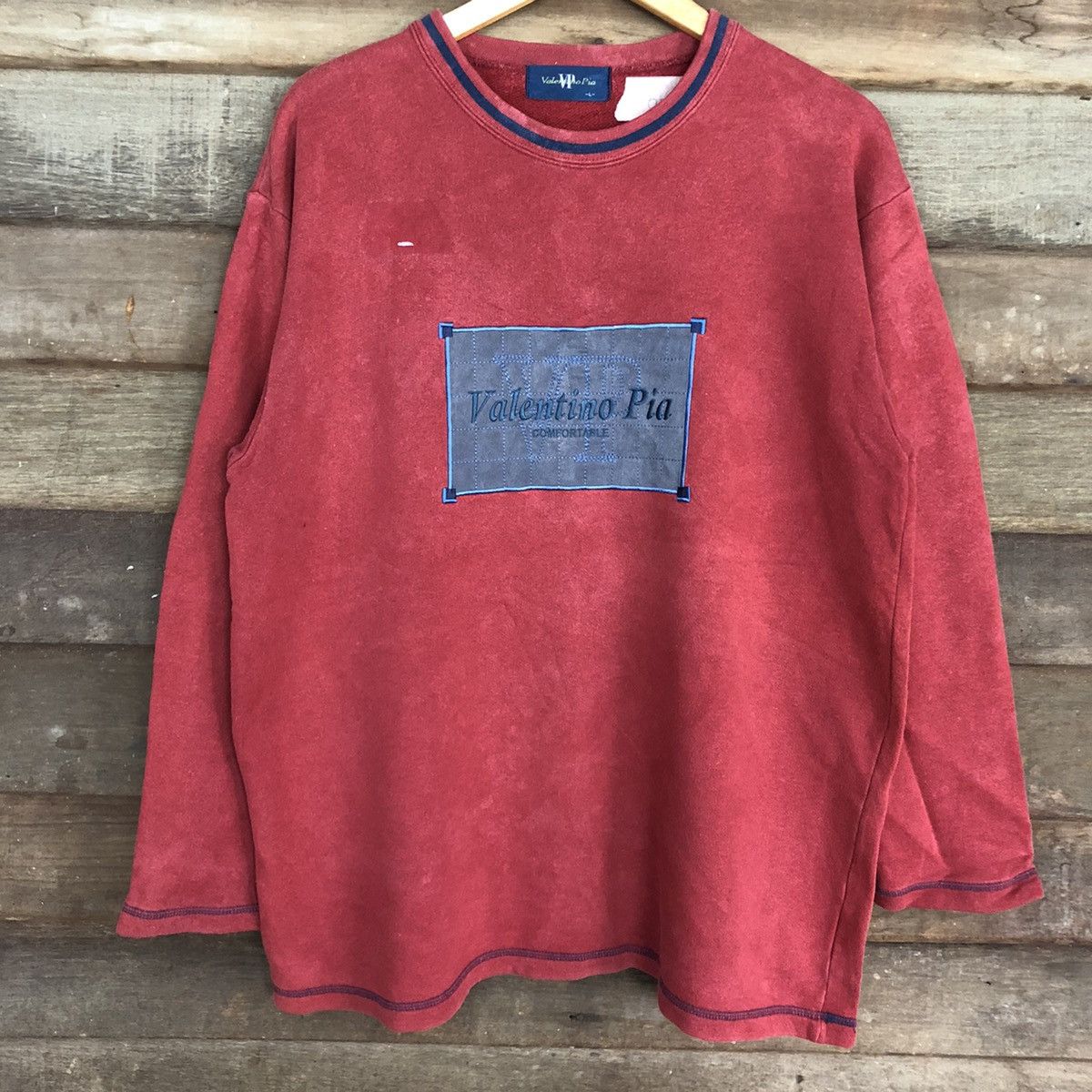 Japanese Brand Valentino Pia Red vintage Sweatshirt #037B Size US L / EU 52-54 / 3 - 8 Thumbnail