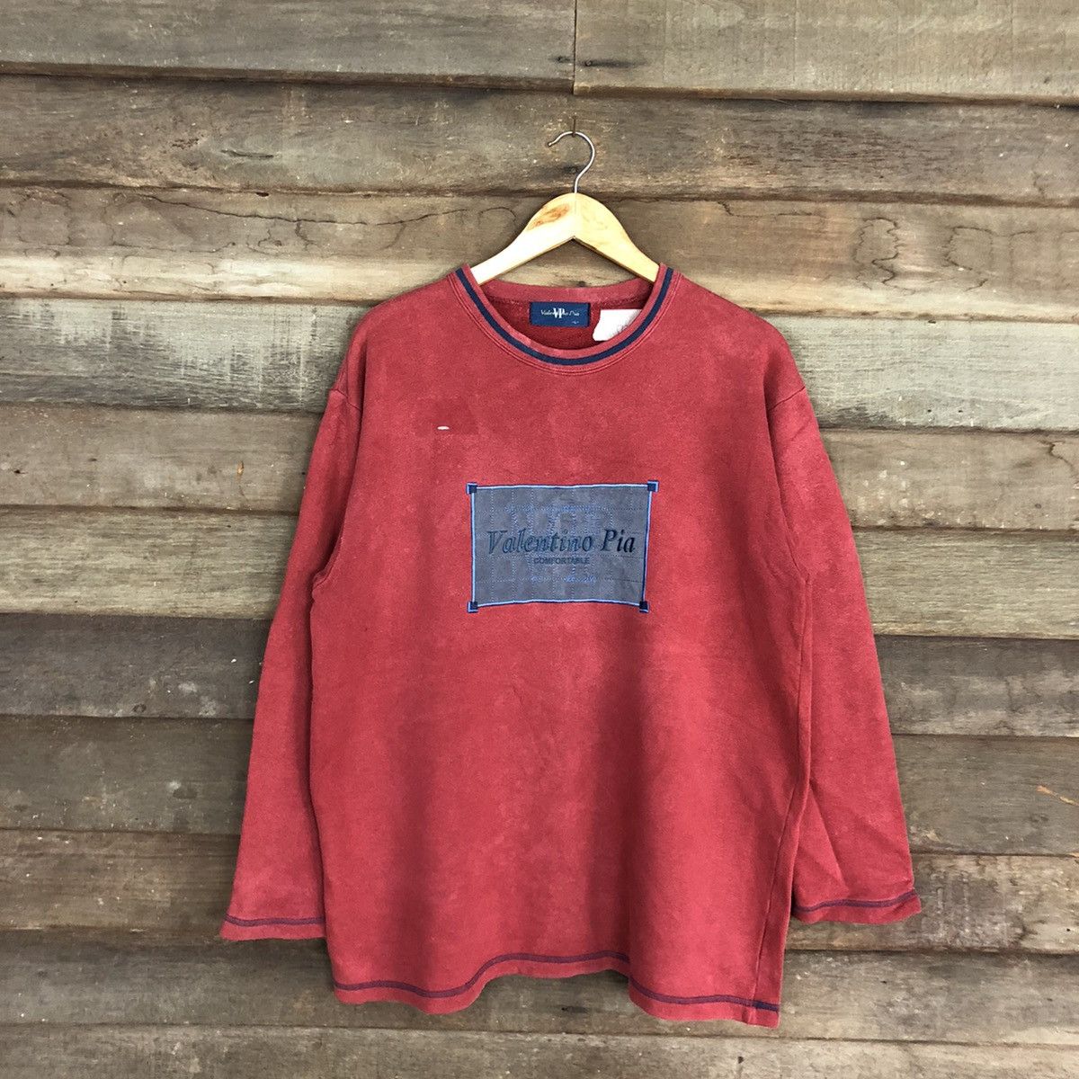 Japanese Brand Valentino Pia Red vintage Sweatshirt #037B Size US L / EU 52-54 / 3 - 1 Thumbnail