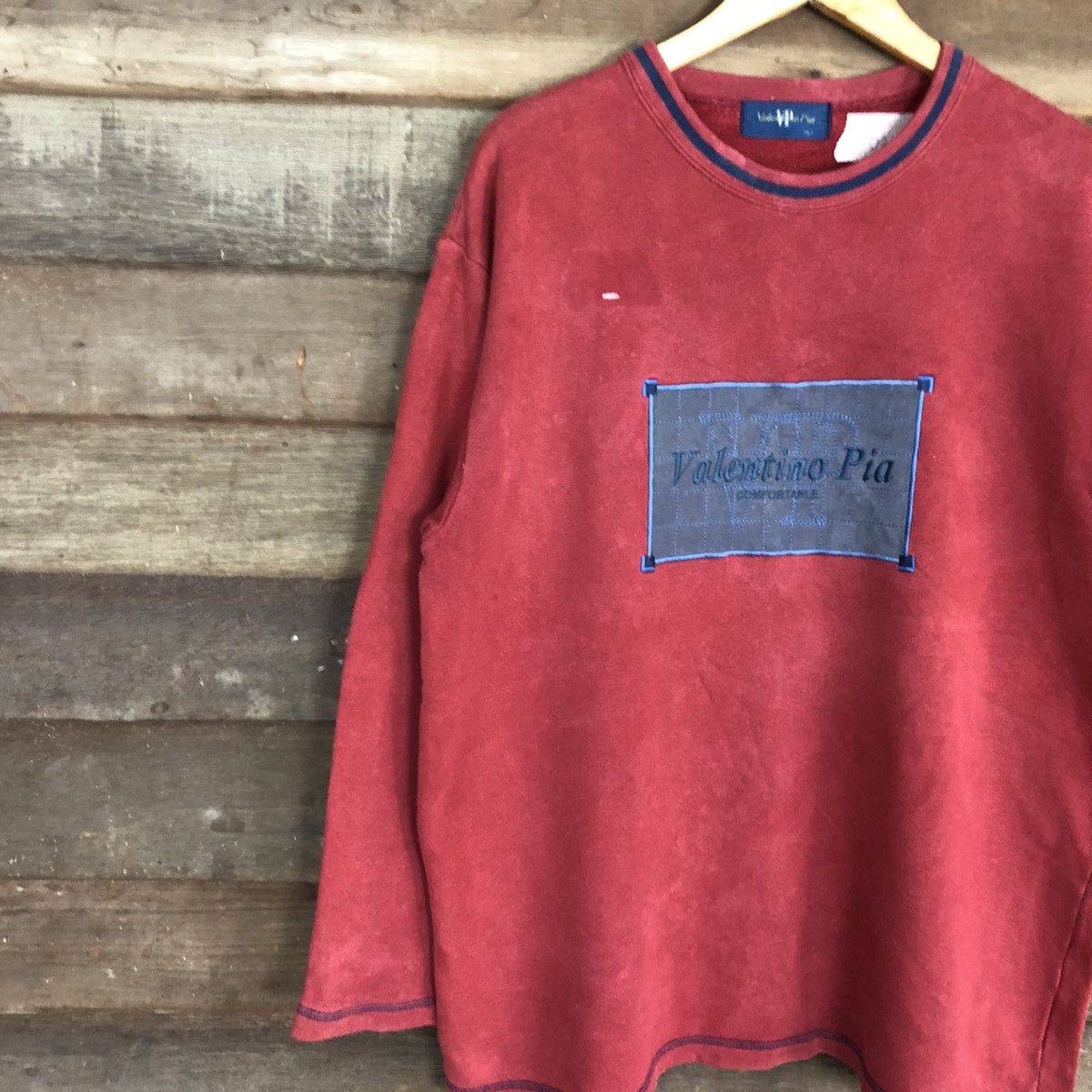 Japanese Brand Valentino Pia Red vintage Sweatshirt #037B Size US L / EU 52-54 / 3 - 7 Thumbnail
