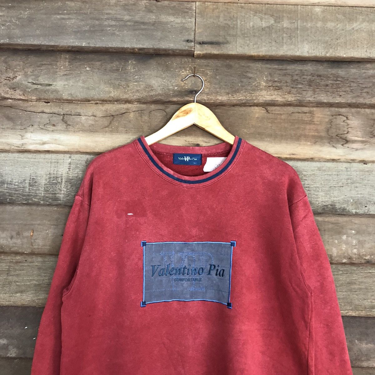 Japanese Brand Valentino Pia Red vintage Sweatshirt #037B Size US L / EU 52-54 / 3 - 9 Thumbnail
