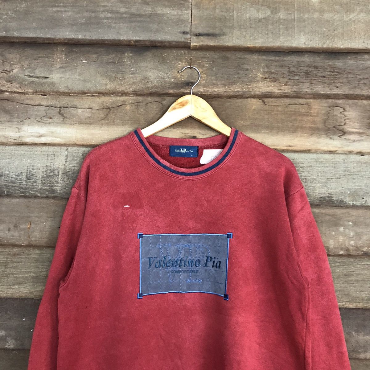 Japanese Brand Valentino Pia Red vintage Sweatshirt #037B Size US L / EU 52-54 / 3 - 2 Thumbnail