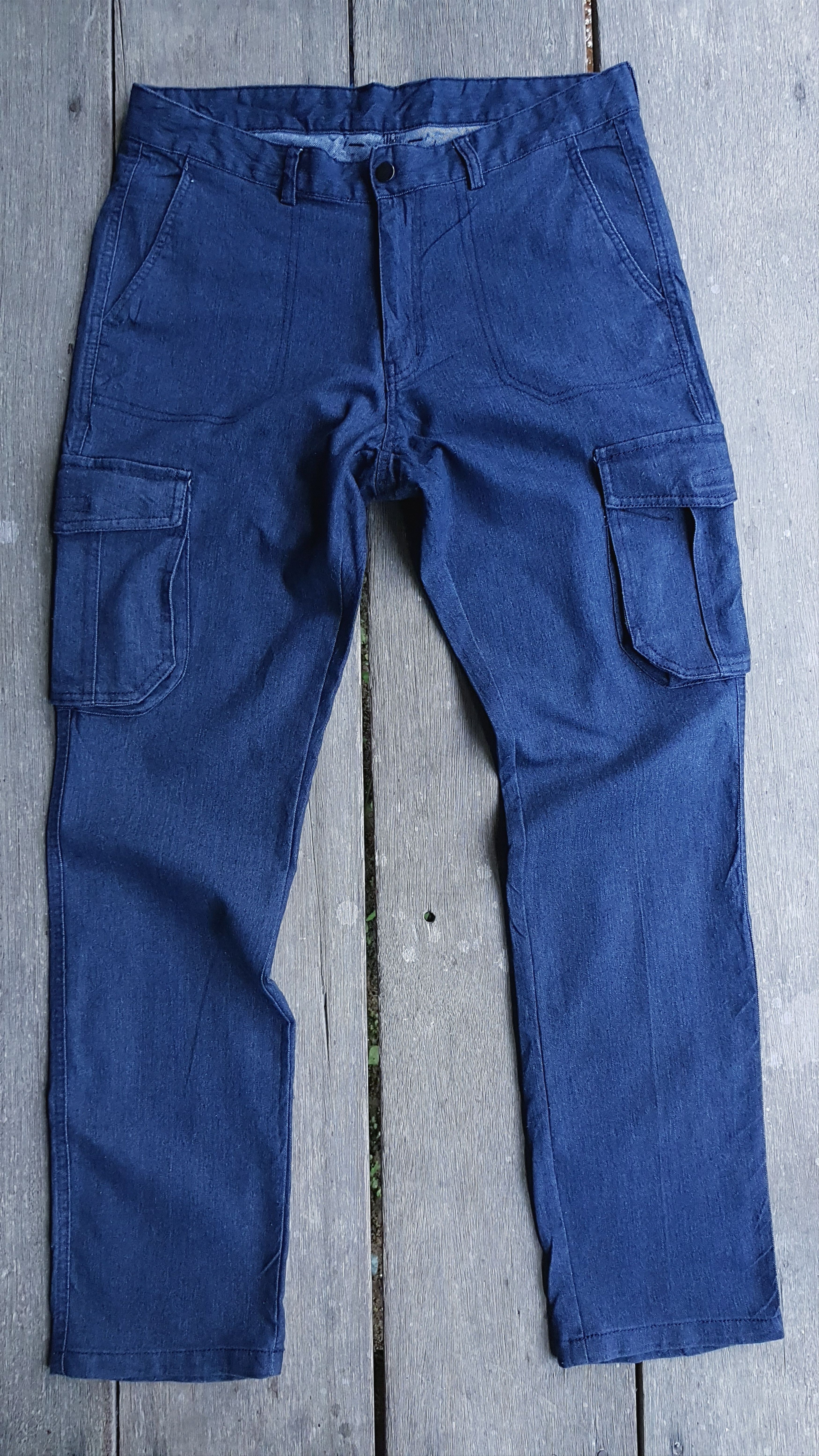 Japanese Brand Soft Denim Cargo Pants Multi pocket Pants | Grailed