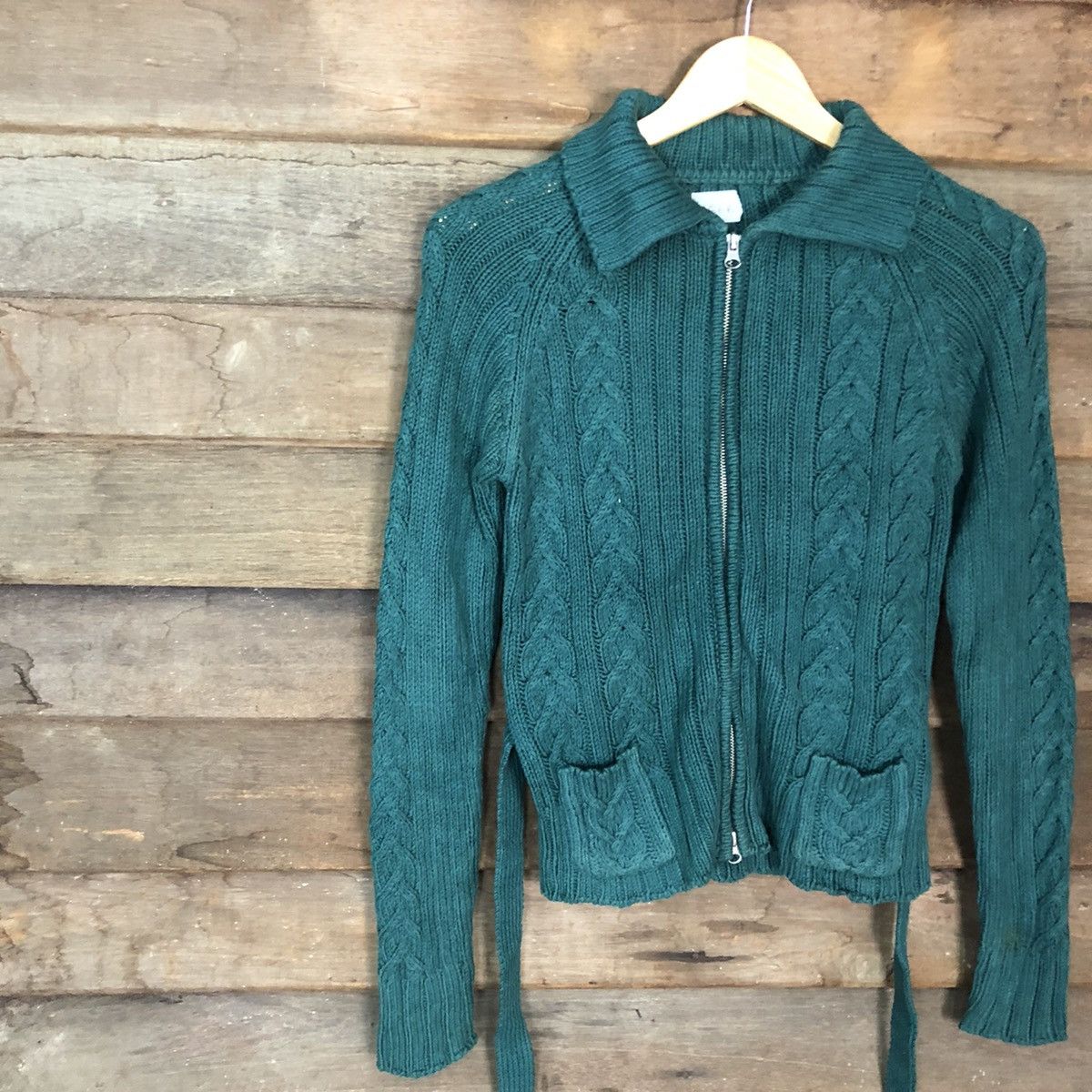Homespun Knitwear × Japanese Brand Japan Green Shag Shaggy Knitwear cardigan#156B Size US XS / EU 42 / 0 - 7 Thumbnail