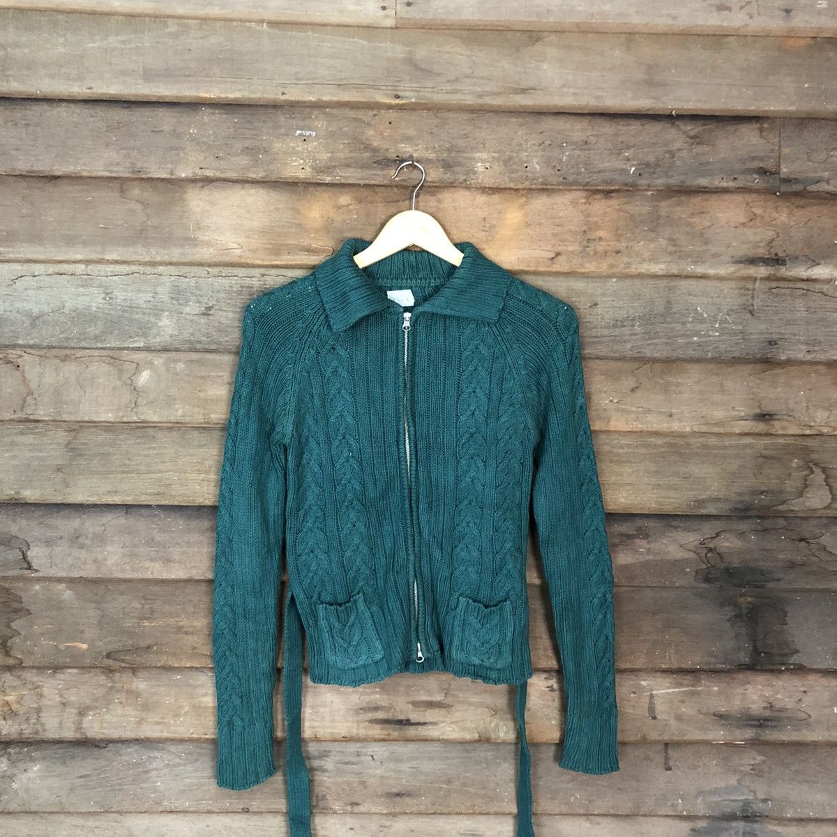 Homespun Knitwear × Japanese Brand Japan Green Shag Shaggy Knitwear cardigan#156B Size US XS / EU 42 / 0 - 1 Thumbnail