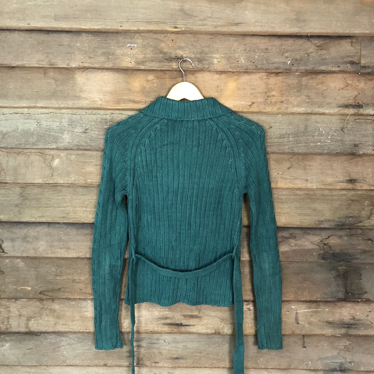 Homespun Knitwear × Japanese Brand Japan Green Shag Shaggy Knitwear cardigan#156B Size US XS / EU 42 / 0 - 11 Thumbnail