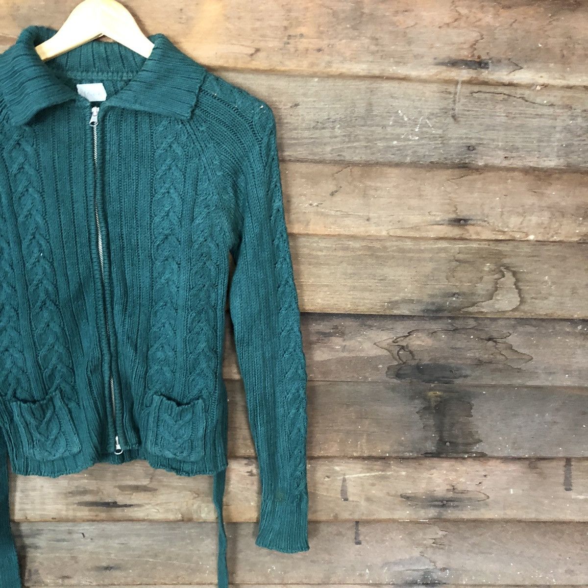 Homespun Knitwear × Japanese Brand Japan Green Shag Shaggy Knitwear cardigan#156B Size US XS / EU 42 / 0 - 5 Thumbnail