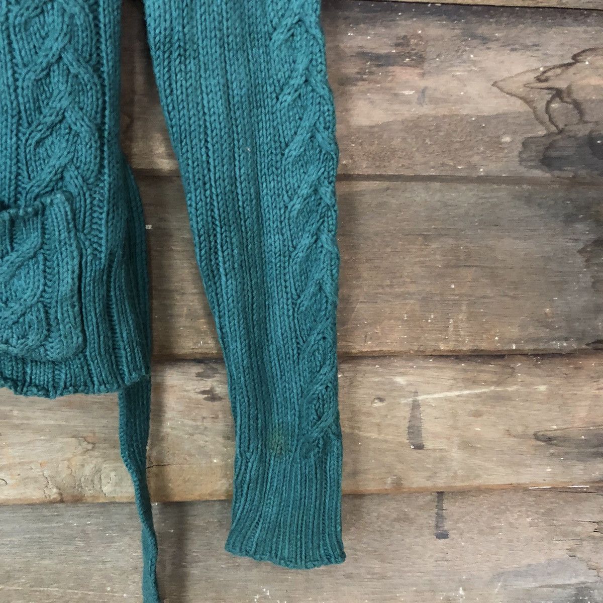 Homespun Knitwear × Japanese Brand Japan Green Shag Shaggy Knitwear cardigan#156B Size US XS / EU 42 / 0 - 4 Thumbnail