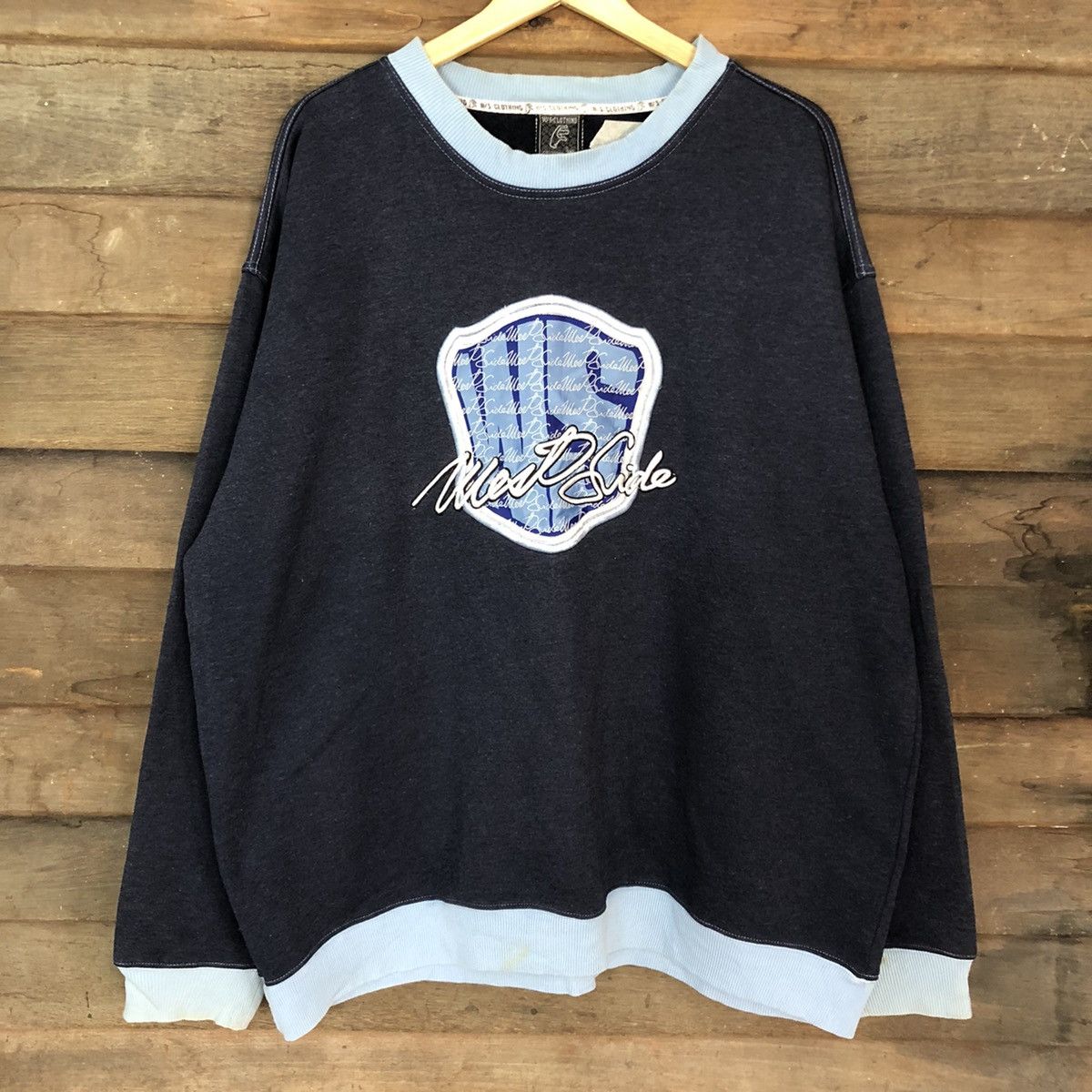 Japanese Brand Big Size Ws Clothing Dark Blue Sweatshirt #043B Size US XXL / EU 58 / 5 - 8 Thumbnail