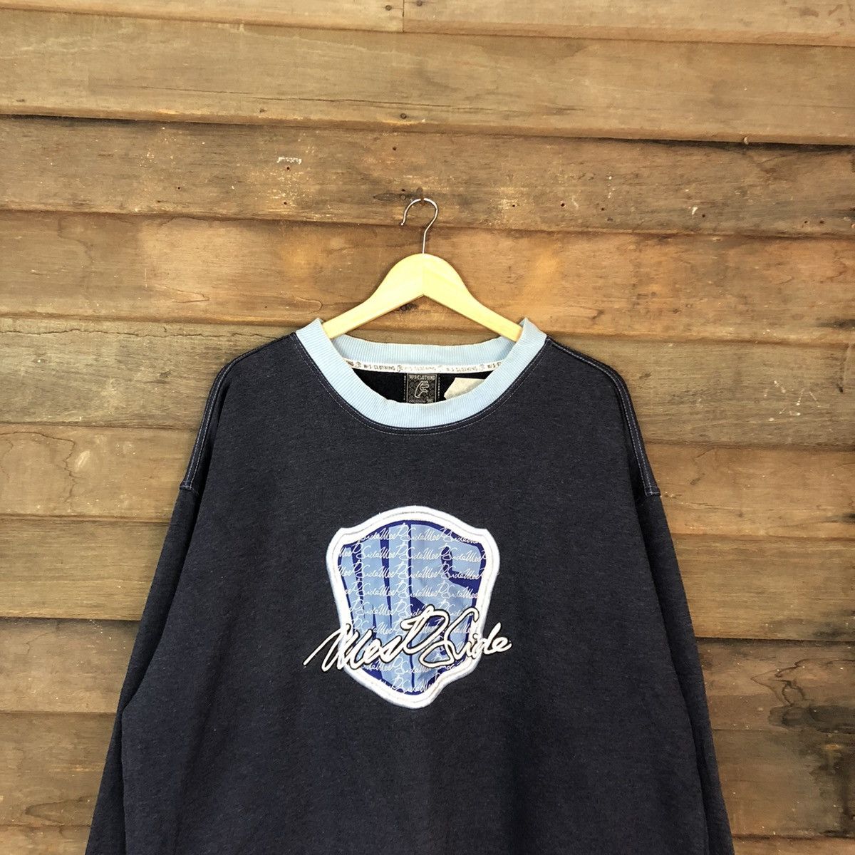 Japanese Brand Big Size Ws Clothing Dark Blue Sweatshirt #043B Size US XXL / EU 58 / 5 - 9 Thumbnail
