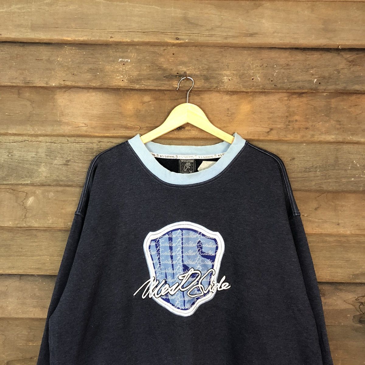 Japanese Brand Big Size Ws Clothing Dark Blue Sweatshirt #043B Size US XXL / EU 58 / 5 - 2 Thumbnail