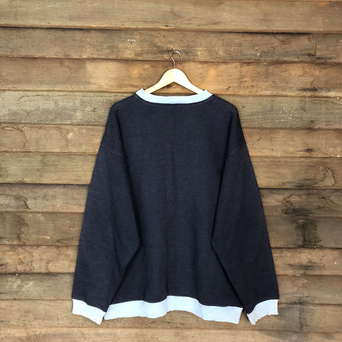 Japanese Brand Big Size Ws Clothing Dark Blue Sweatshirt #043B Size US XXL / EU 58 / 5 - 13 Thumbnail
