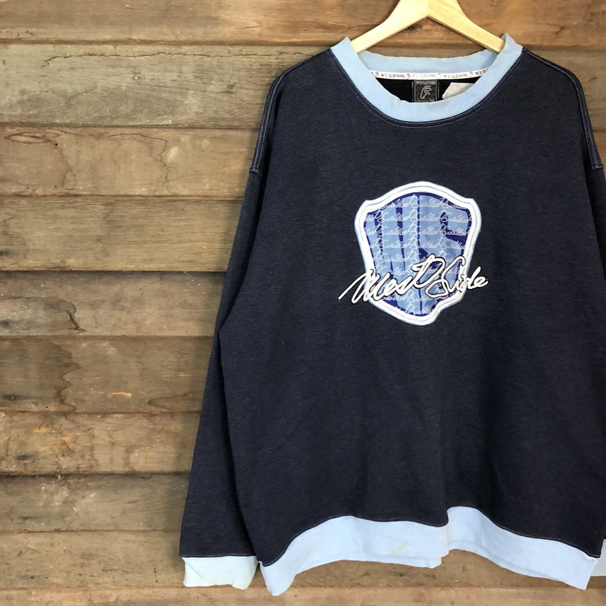 Japanese Brand Big Size Ws Clothing Dark Blue Sweatshirt #043B Size US XXL / EU 58 / 5 - 7 Thumbnail