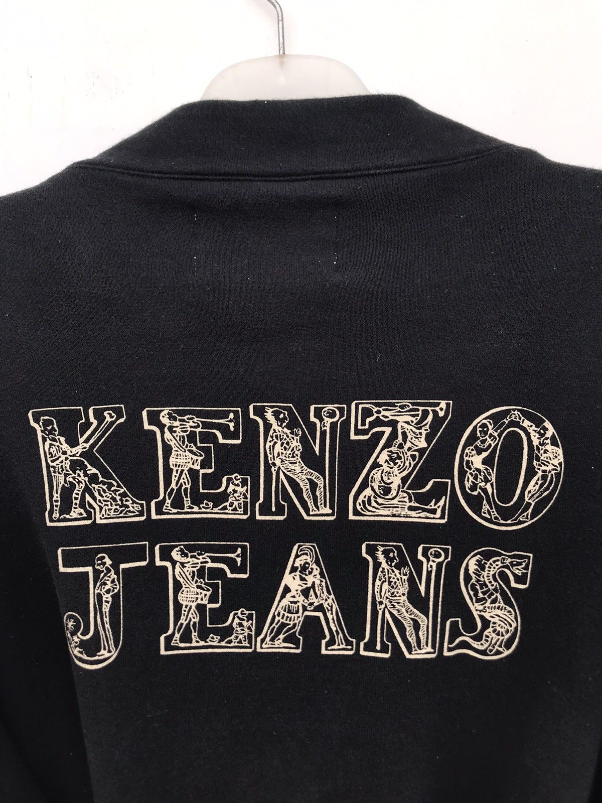 Kenzo Vintage Kenzo Jeans Spellout Back Logo Cardigan Sweatshirt Size US L / EU 52-54 / 3 - 4 Thumbnail