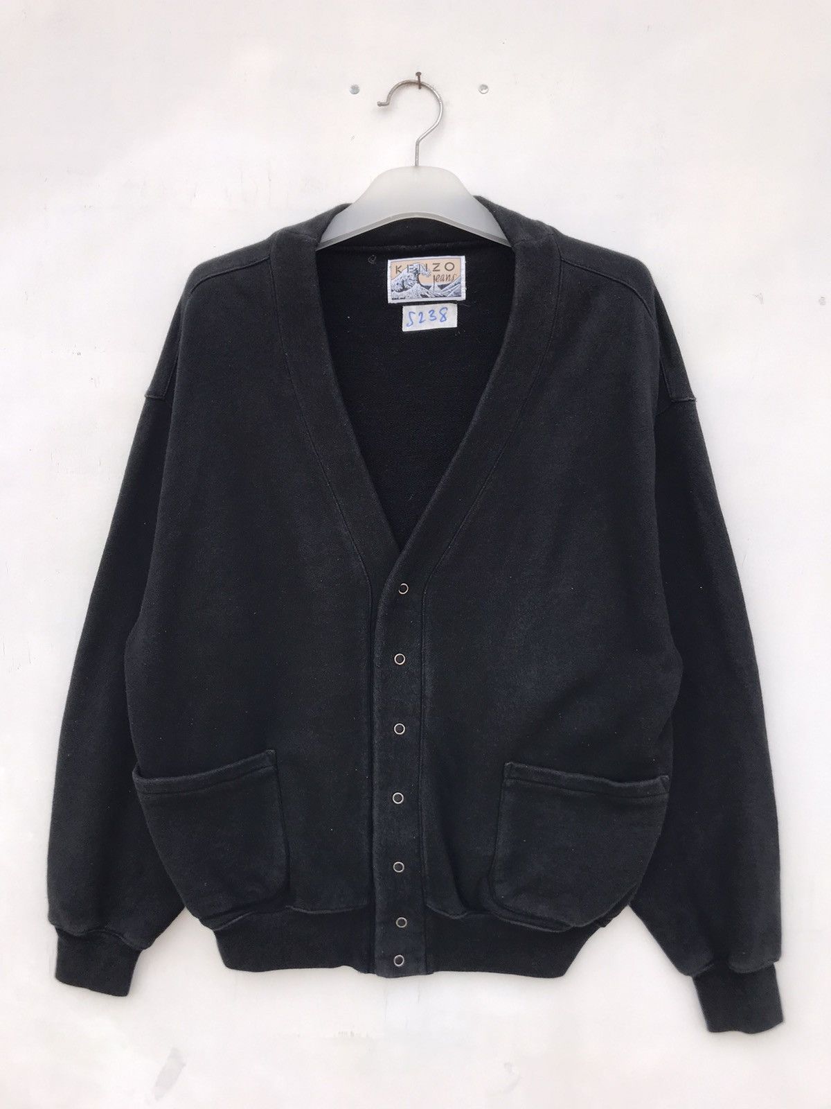 Kenzo Vintage Kenzo Jeans Spellout Back Logo Cardigan Sweatshirt Size US L / EU 52-54 / 3 - 2 Thumbnail