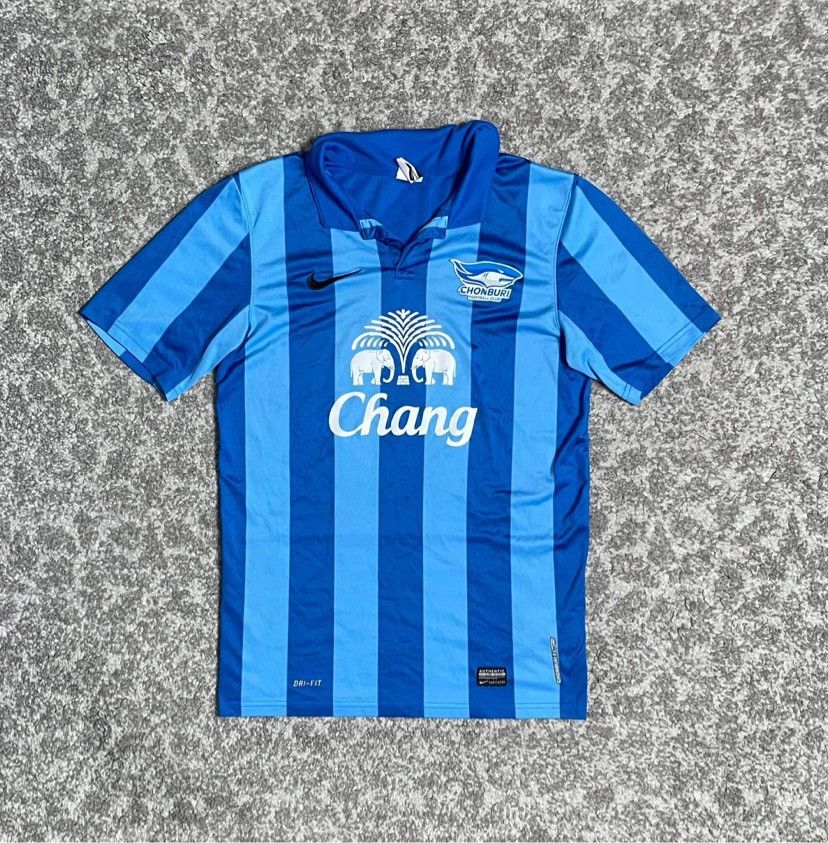Nike Vintage Blue Stripes Jersey T-shirt Nike Chonduri 2013 Size US S / EU 44-46 / 1 - 1 Thumbnail
