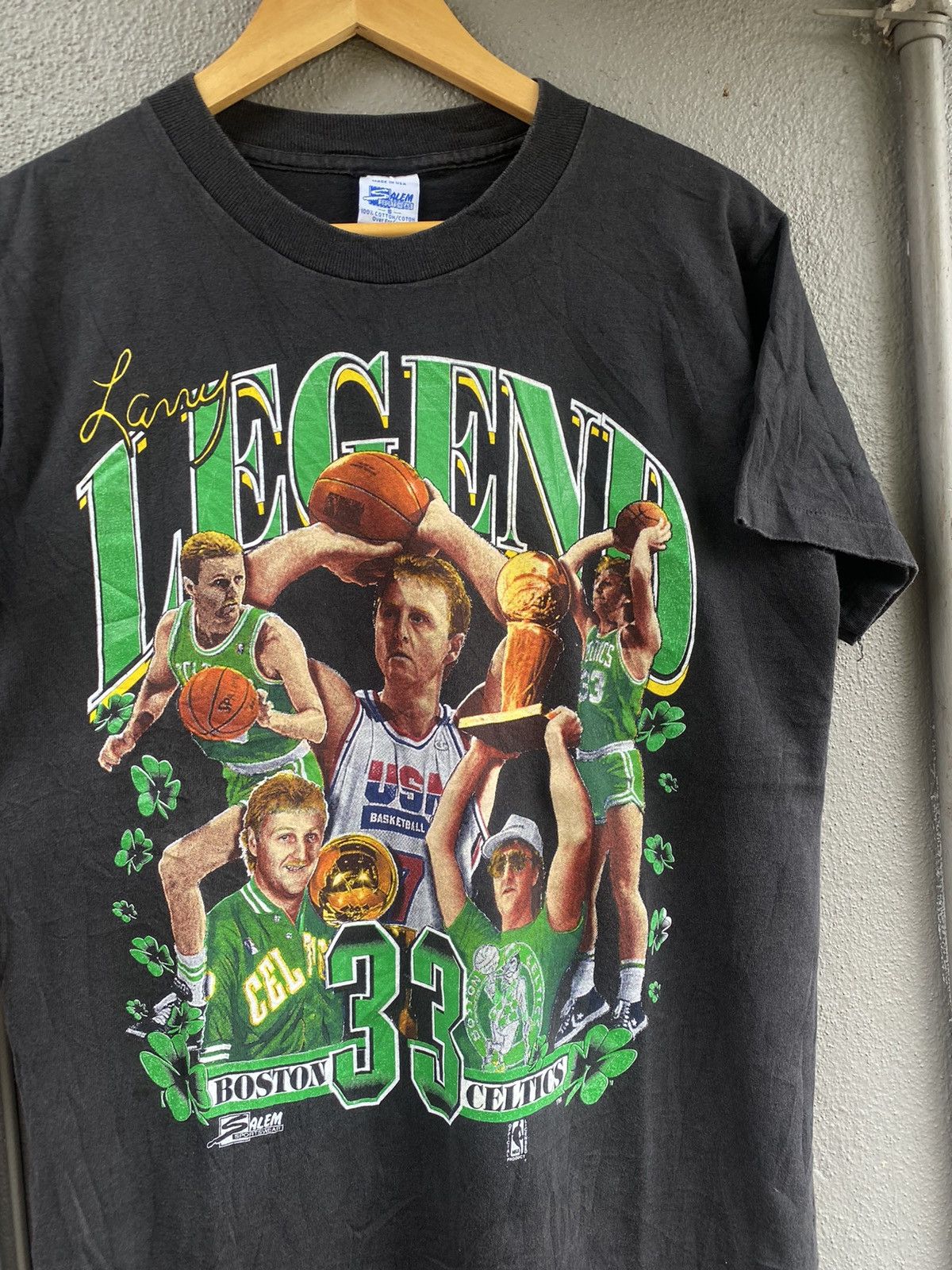 NBA Vintage RARE Larry Bird Legend NBA Boston Celtics Raptees Size US M / EU 48-50 / 2 - 1 Thumbnail