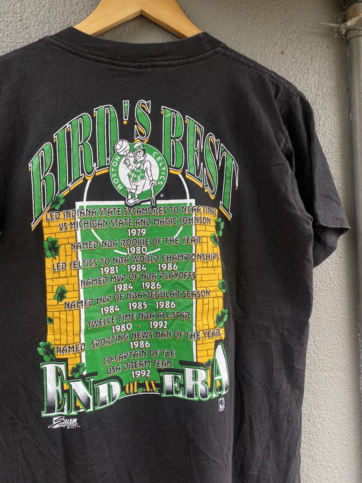 NBA Vintage RARE Larry Bird Legend NBA Boston Celtics Raptees Size US M / EU 48-50 / 2 - 2 Thumbnail