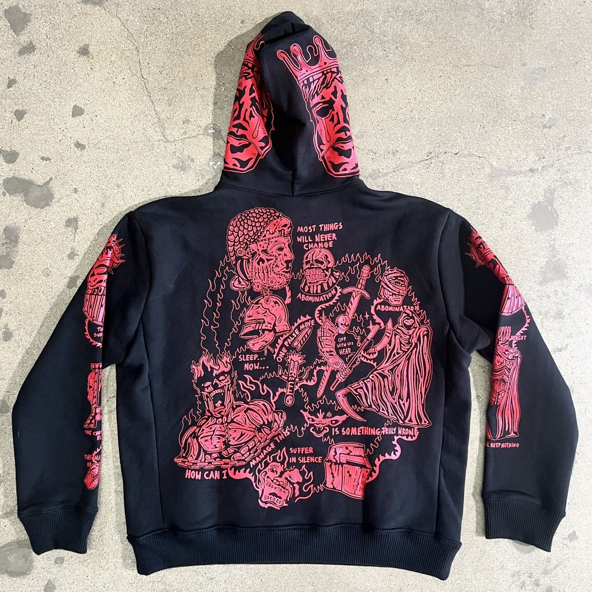 Very Rare RARE WARREN LOTAS BLACK RED SABATA HOODIE S Grailed