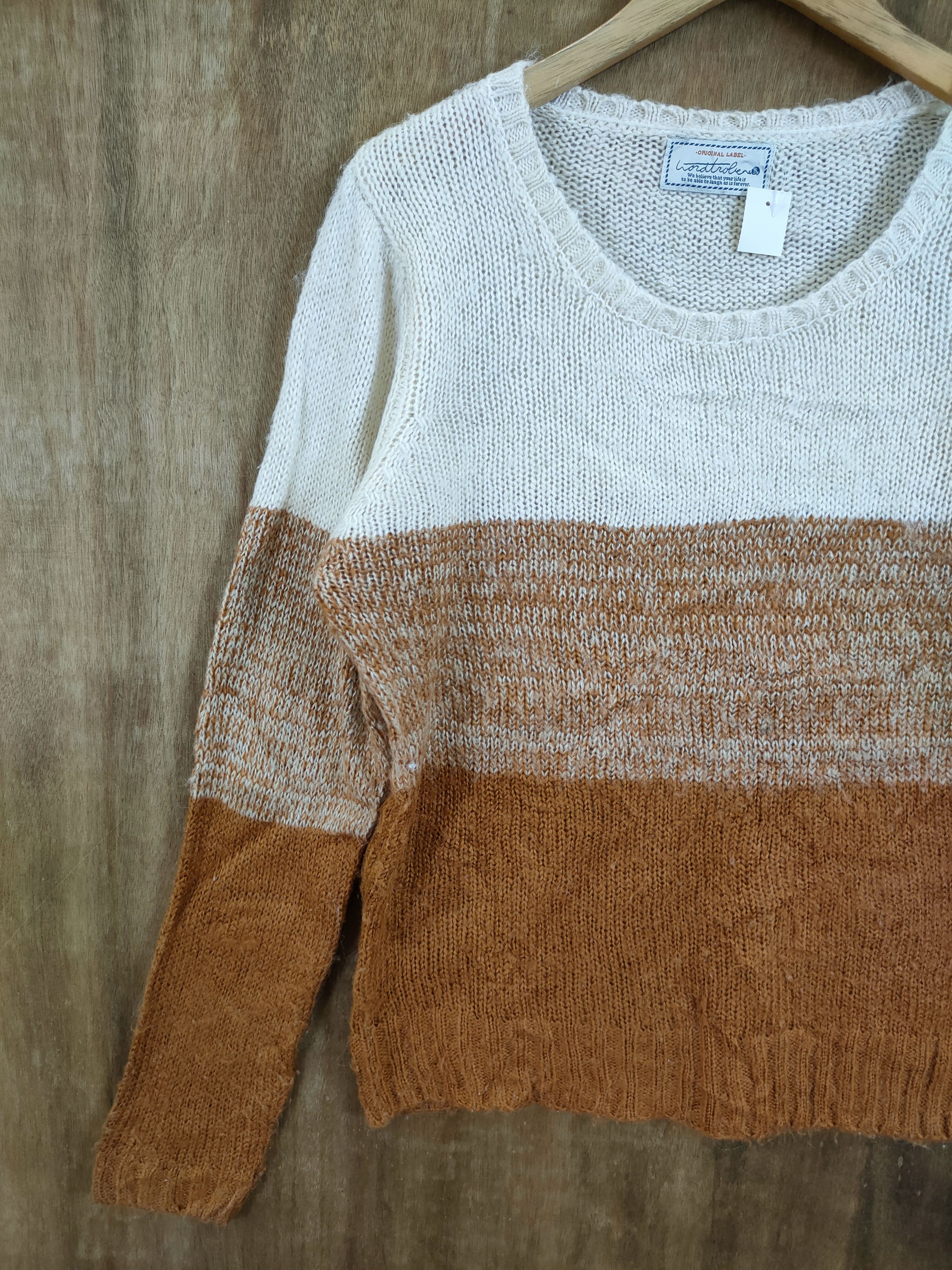 Homespun Knitwear D Word Troler stripe japan knitwear sweatshirt #46-974 Size US S / EU 44-46 / 1 - 2 Thumbnail