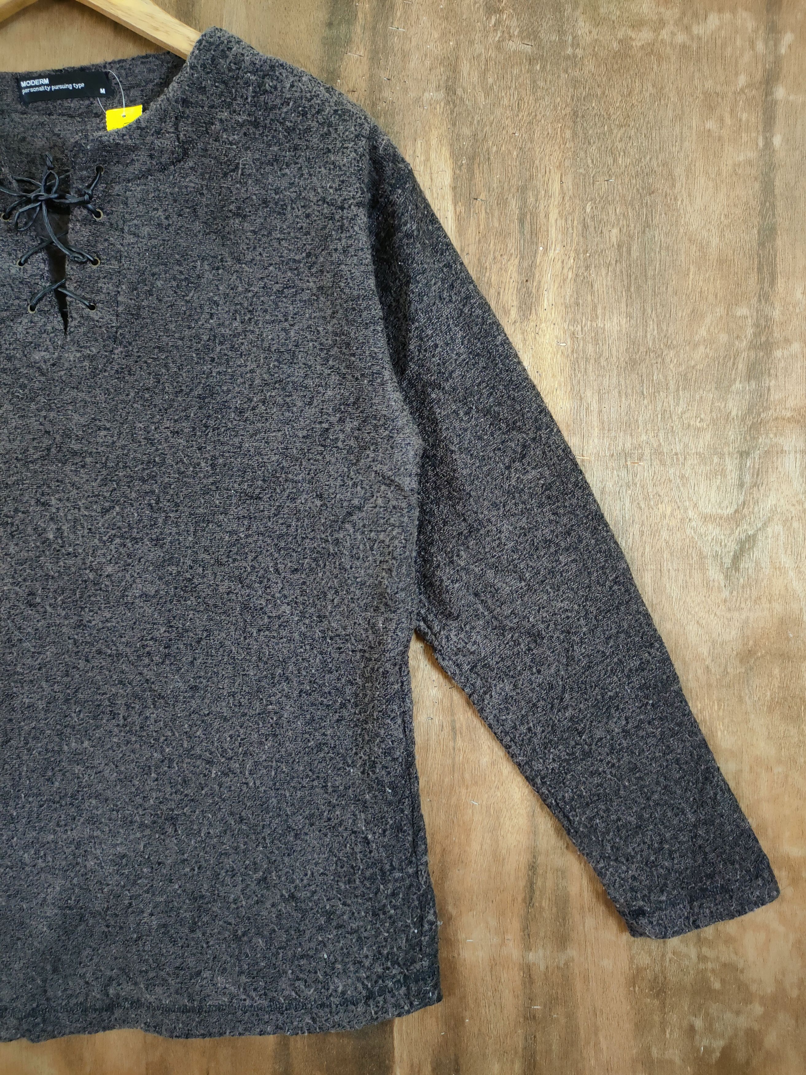 Japanese Brand D Modern plain brown knitwear sweatshirt #46-941 Size US M / EU 48-50 / 2 - 3 Thumbnail
