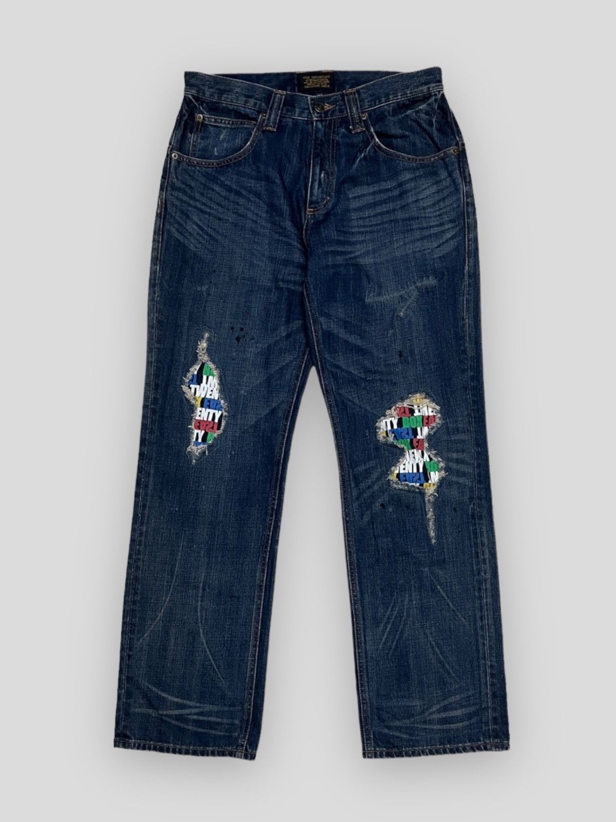 image of 20471120 x Vintage Send Offerjapan Designer Identifying Label Patchwork Denim, Men's (Size 32)