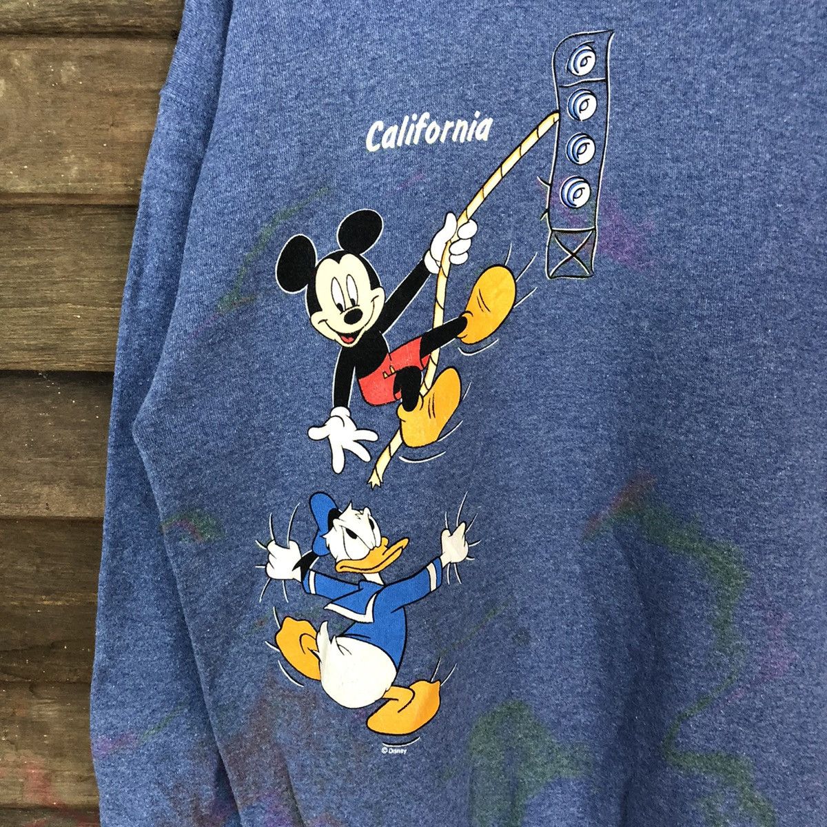 Vintage Mickey Mouse disney tag tultex vintage Blue Sweatshirt #5045 Size US L / EU 52-54 / 3 - 6 Thumbnail