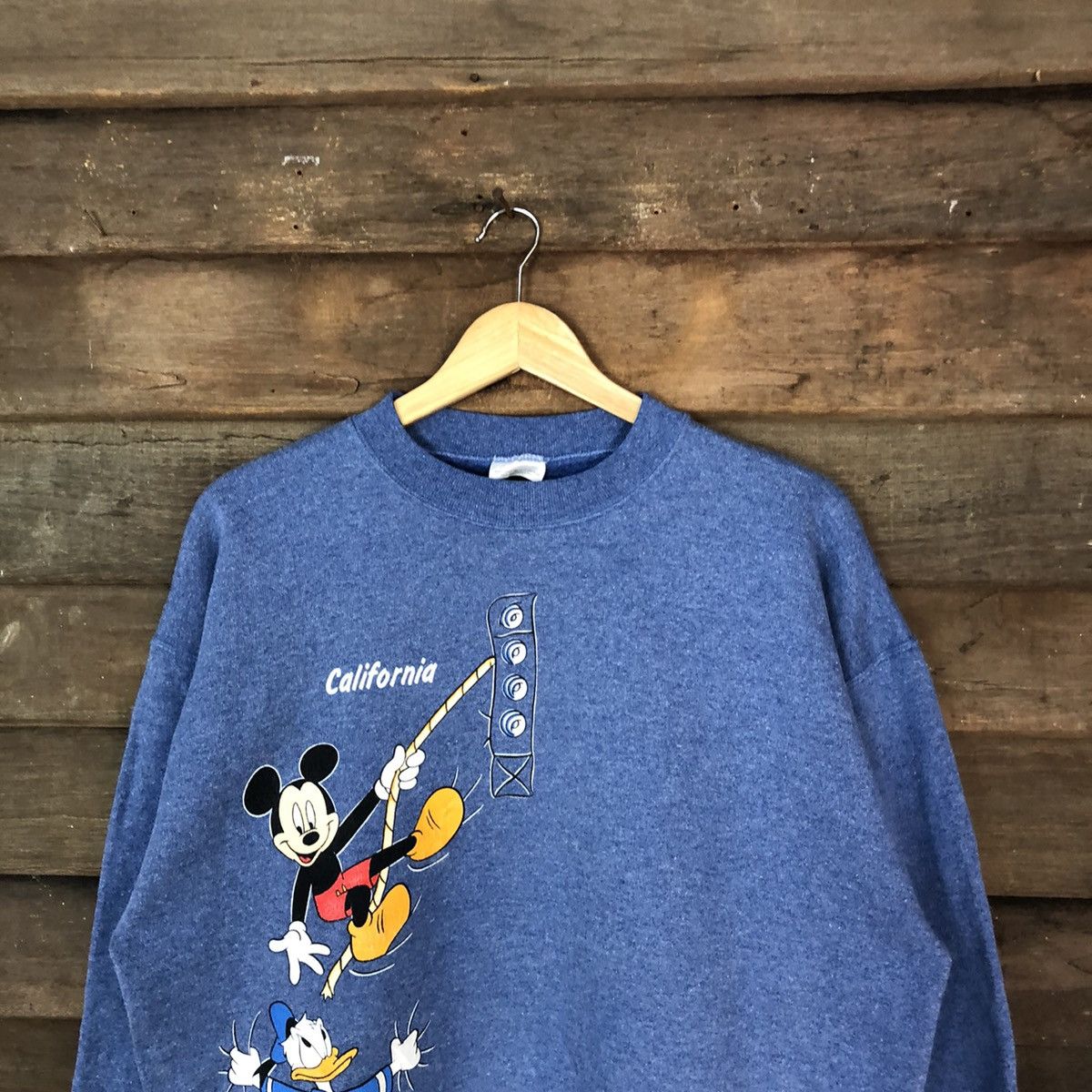 Vintage Mickey Mouse disney tag tultex vintage Blue Sweatshirt #5045 Size US L / EU 52-54 / 3 - 2 Thumbnail