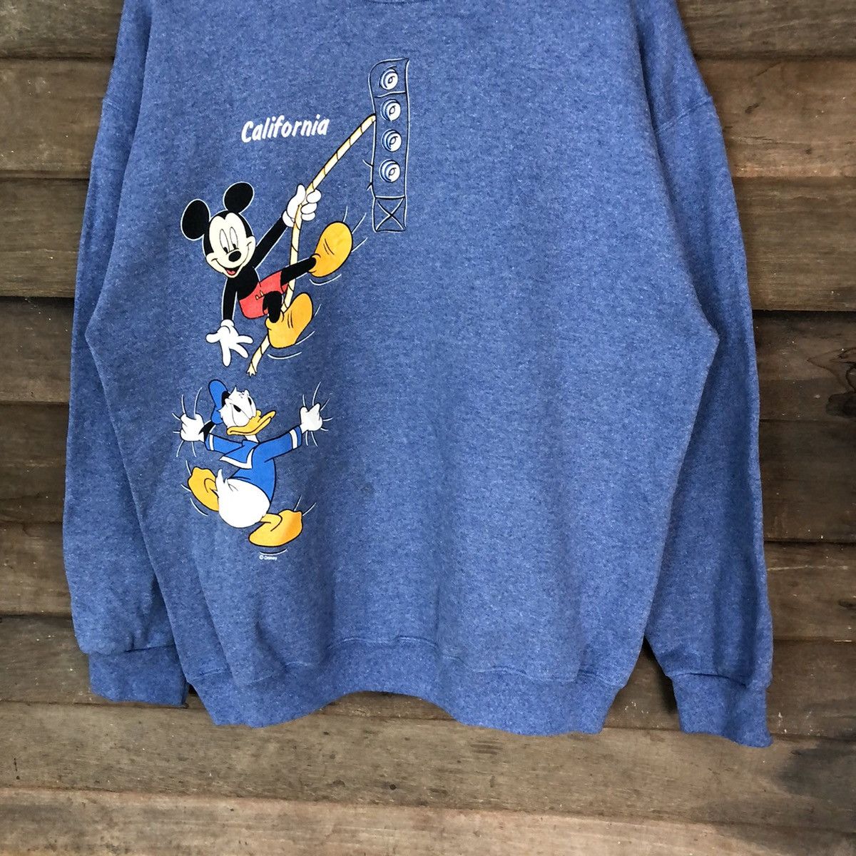 Vintage Mickey Mouse disney tag tultex vintage Blue Sweatshirt #5045 Size US L / EU 52-54 / 3 - 3 Thumbnail