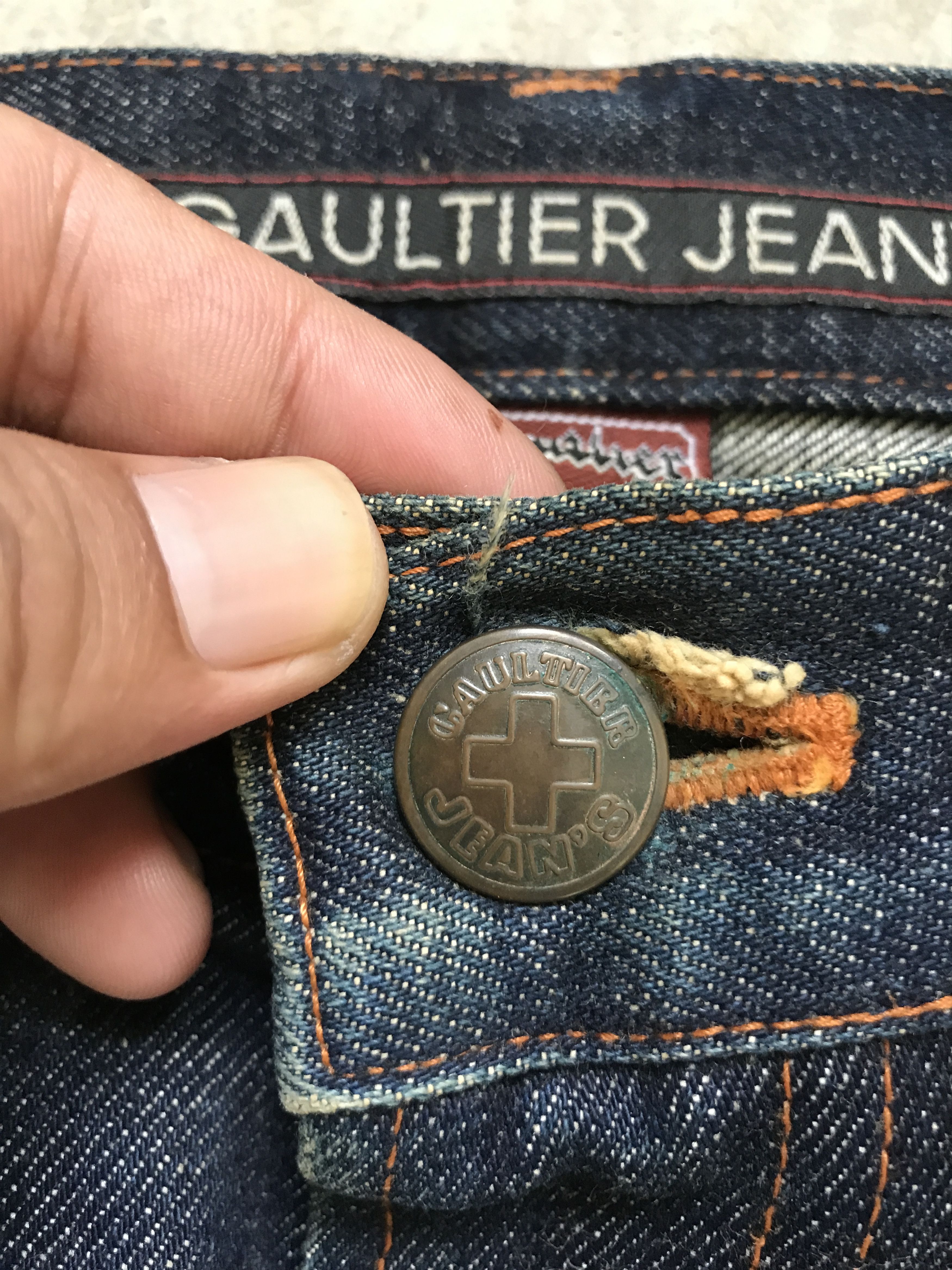 Jean Paul Gaultier 2-D1 - GAULTIER Designer Stylish Selvedge Denim Size US 29 - 7 Thumbnail