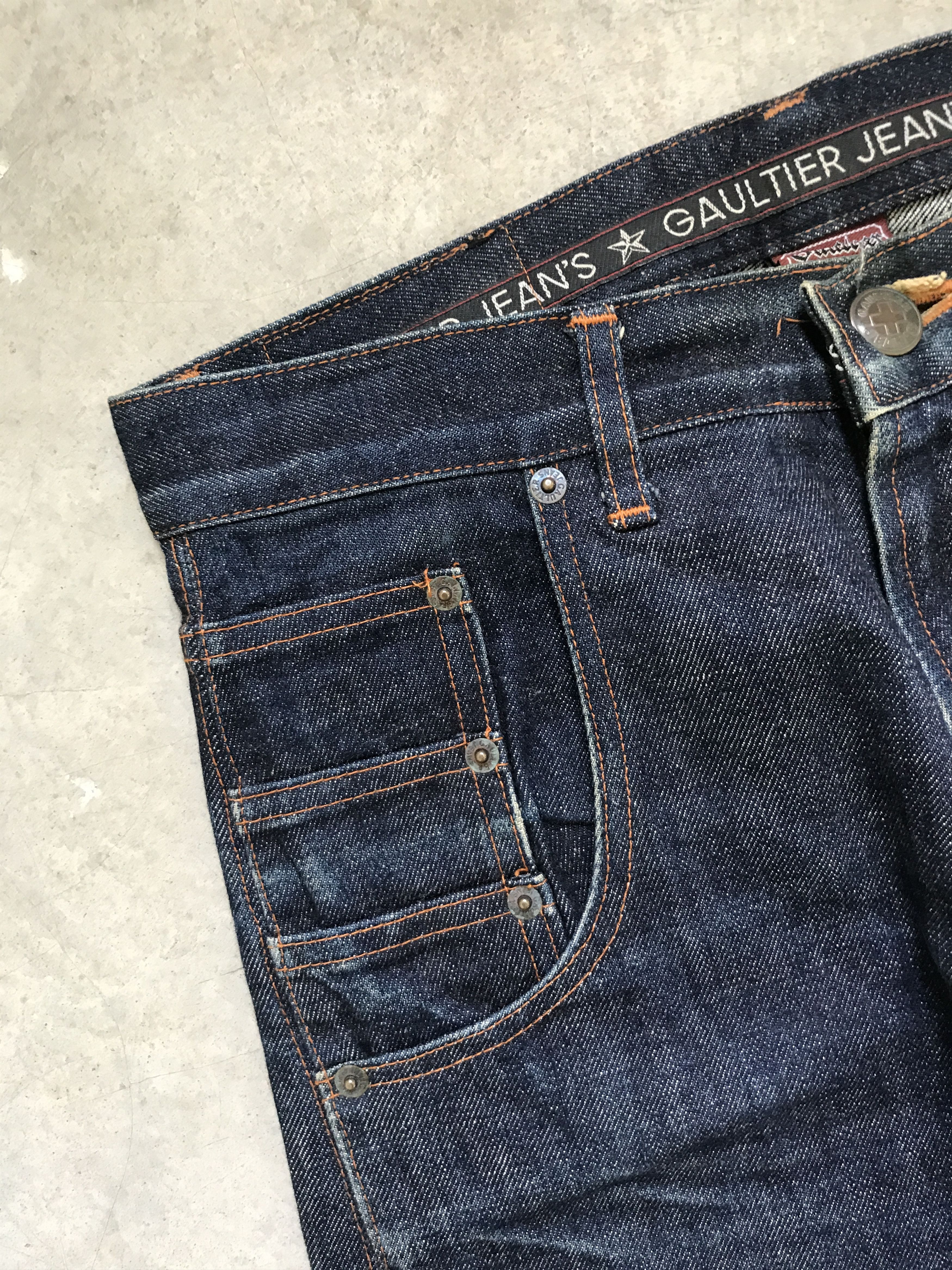 Jean Paul Gaultier 2-D1 - GAULTIER Designer Stylish Selvedge Denim Size US 29 - 6 Thumbnail