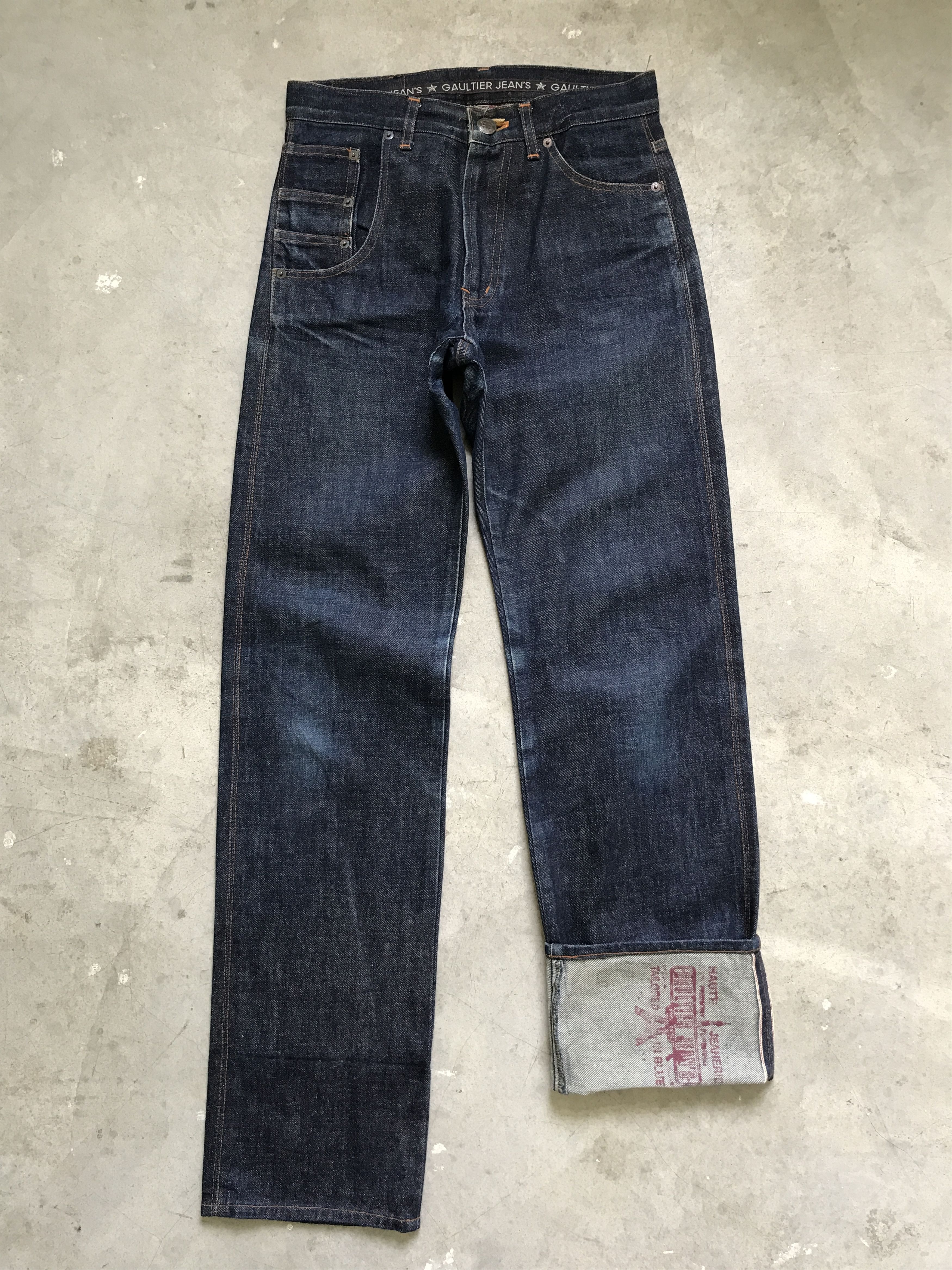Jean Paul Gaultier 2-D1 - GAULTIER Designer Stylish Selvedge Denim Size US 29 - 1 Thumbnail