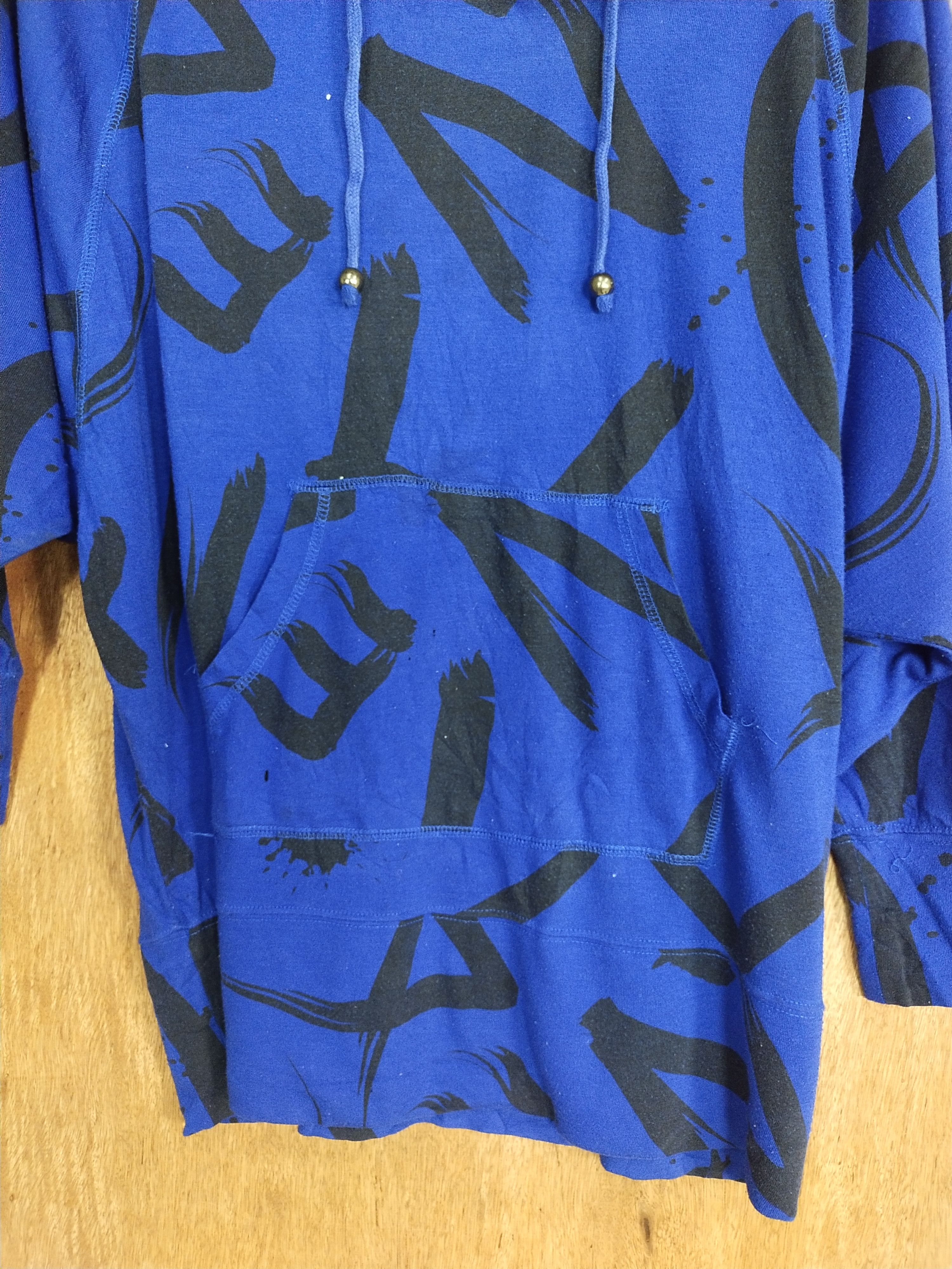 Japanese Brand Strange Heaven blue fullprint font hoodie sweatshirt #S189 Size US L / EU 52-54 / 3 - 3 Thumbnail
