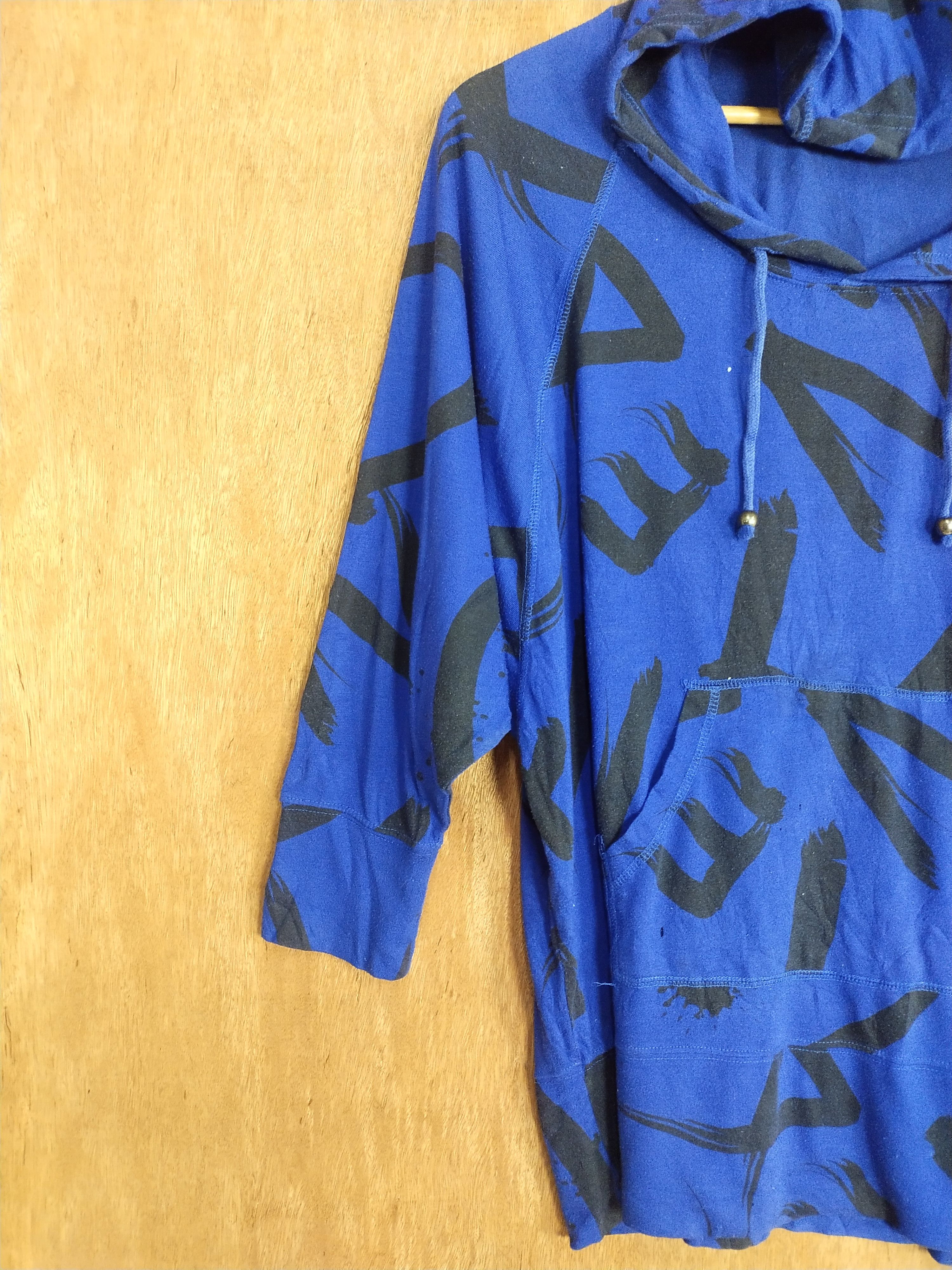 Japanese Brand Strange Heaven blue fullprint font hoodie sweatshirt #S189 Size US L / EU 52-54 / 3 - 5 Thumbnail