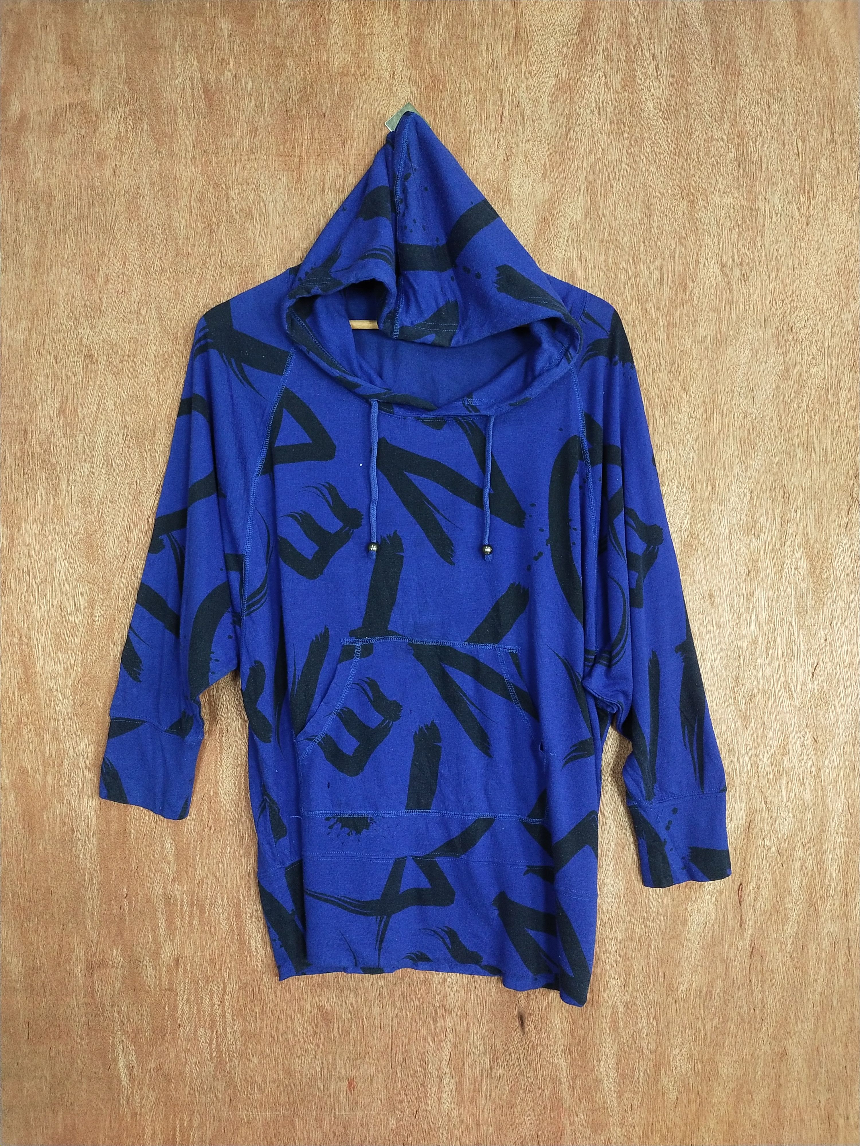 Japanese Brand Strange Heaven blue fullprint font hoodie sweatshirt #S189 Size US L / EU 52-54 / 3 - 1 Thumbnail