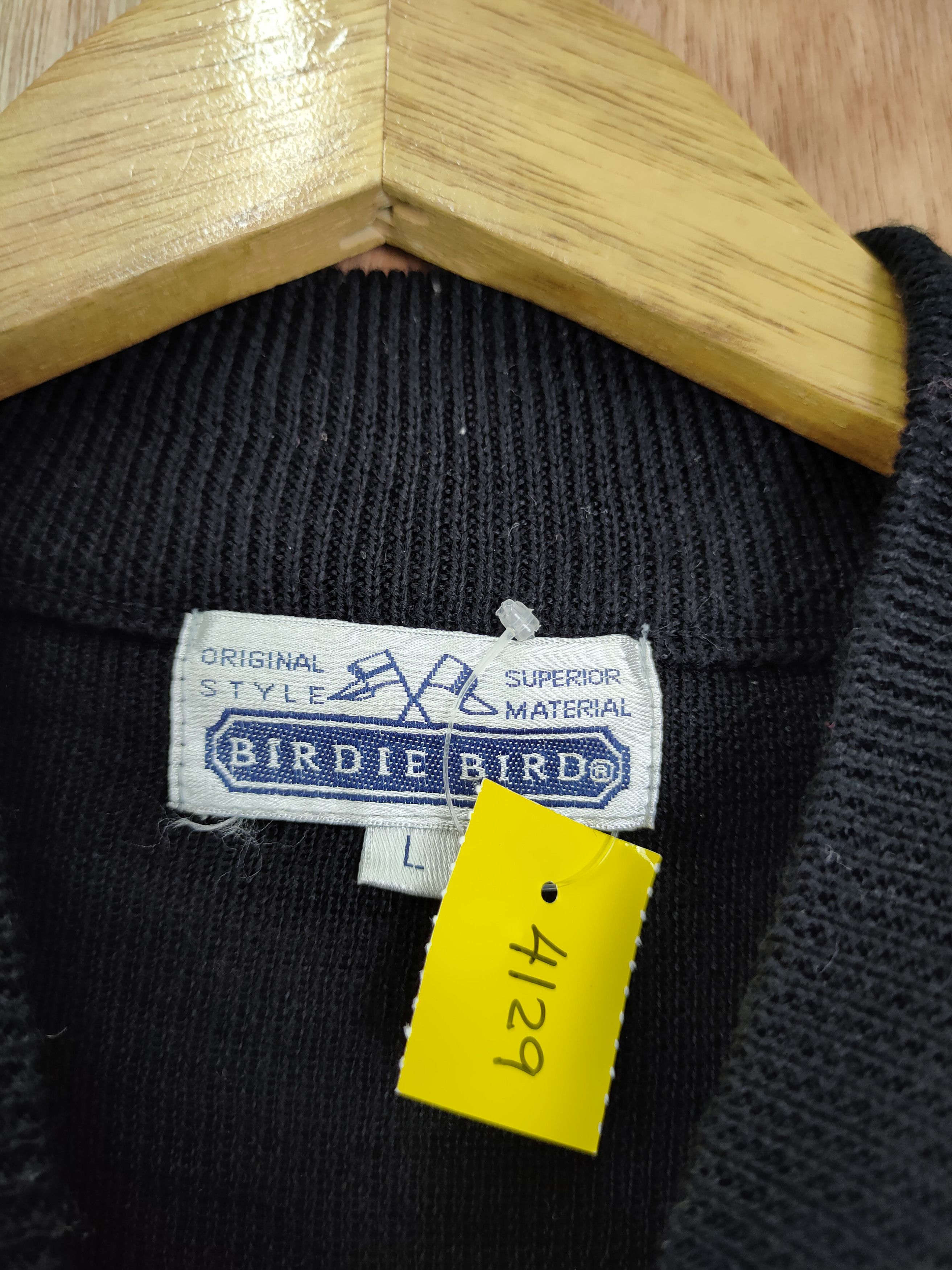 Japanese Brand Birdie Birds black plain knitwear sweatshirt Size US L / EU 52-54 / 3 - 4 Thumbnail