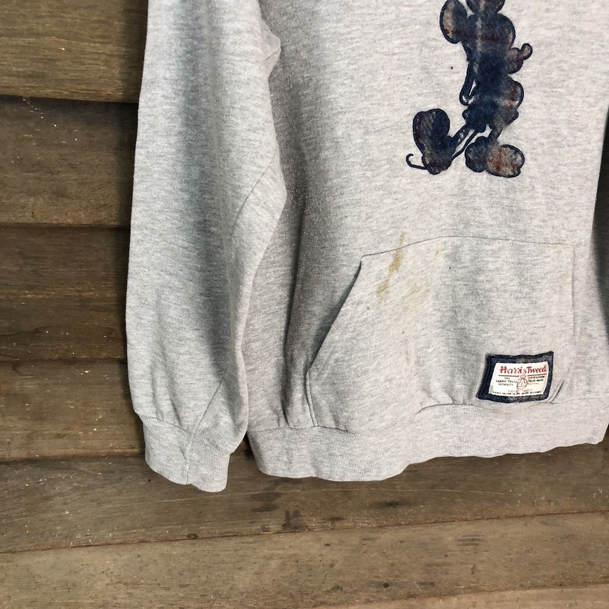 Harris Tweed Mickey Mouse X Harris Tweed Grey Hoodie sweatshirt #4787 Size US M / EU 48-50 / 2 - 4 Thumbnail