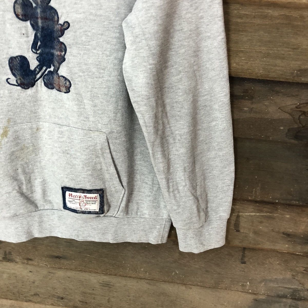 Harris Tweed Mickey Mouse X Harris Tweed Grey Hoodie sweatshirt #4787 Size US M / EU 48-50 / 2 - 5 Thumbnail