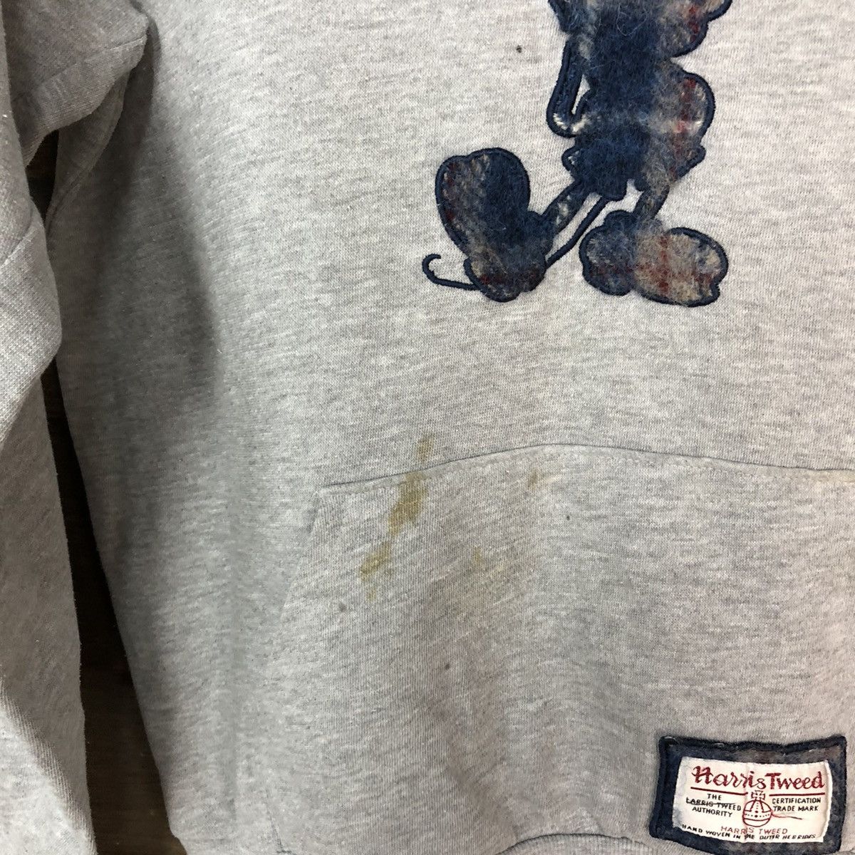 Harris Tweed Mickey Mouse X Harris Tweed Grey Hoodie sweatshirt #4787 Size US M / EU 48-50 / 2 - 8 Thumbnail