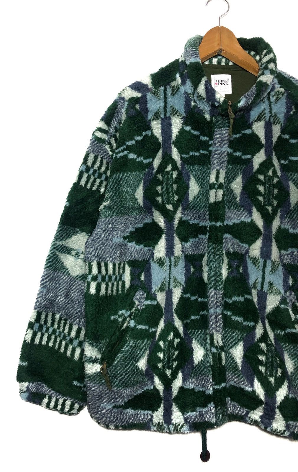 Japanese Brand Think Pink Multicolor Abstract Jacket Sweater Size US L / EU 52-54 / 3 - 6 Thumbnail