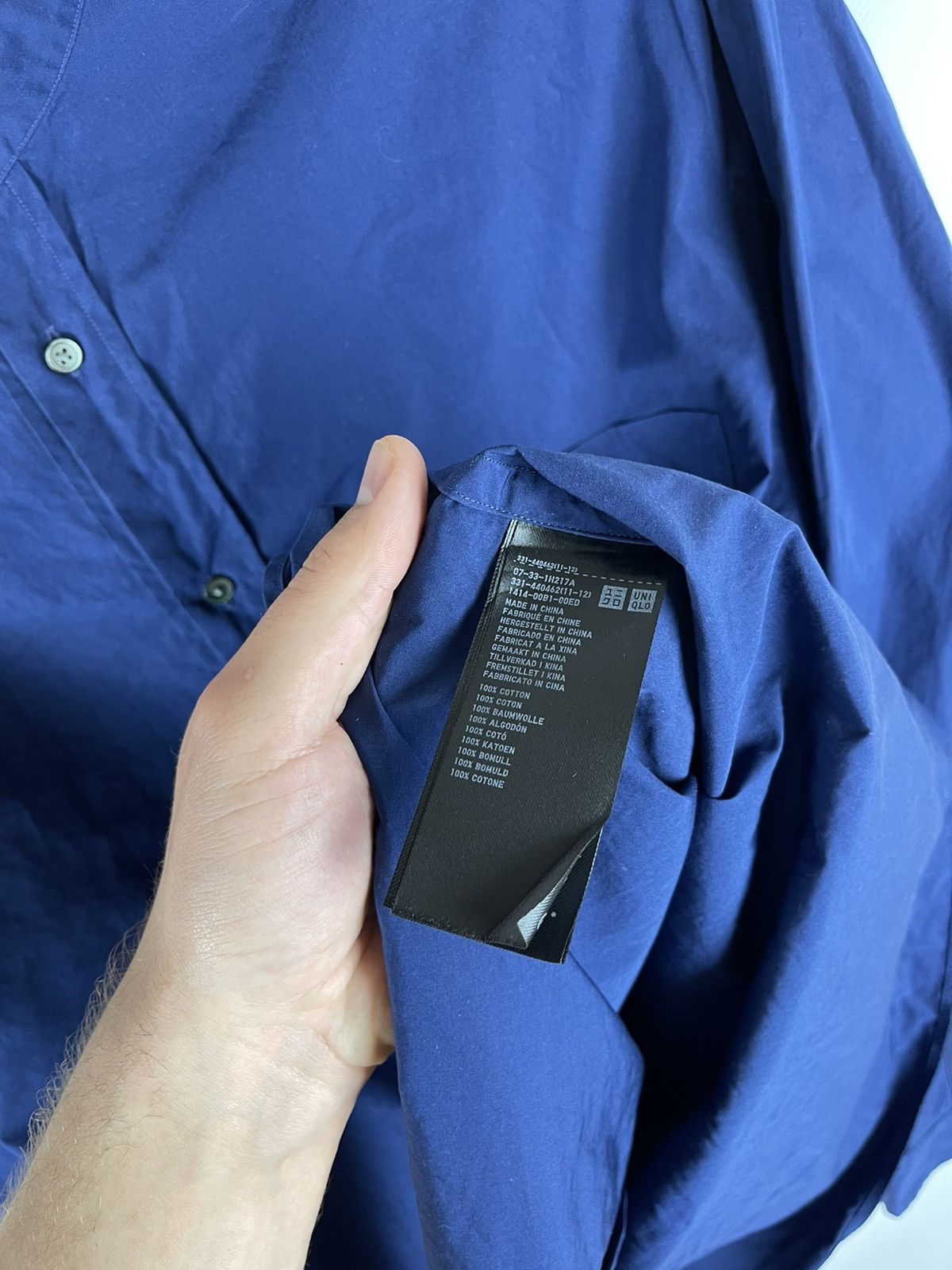 Jil Sander × Uniqlo Uniqlo x Jil Sander collarless oversized ls shirt Japanese Size US L / EU 52-54 / 3 - 9 Thumbnail