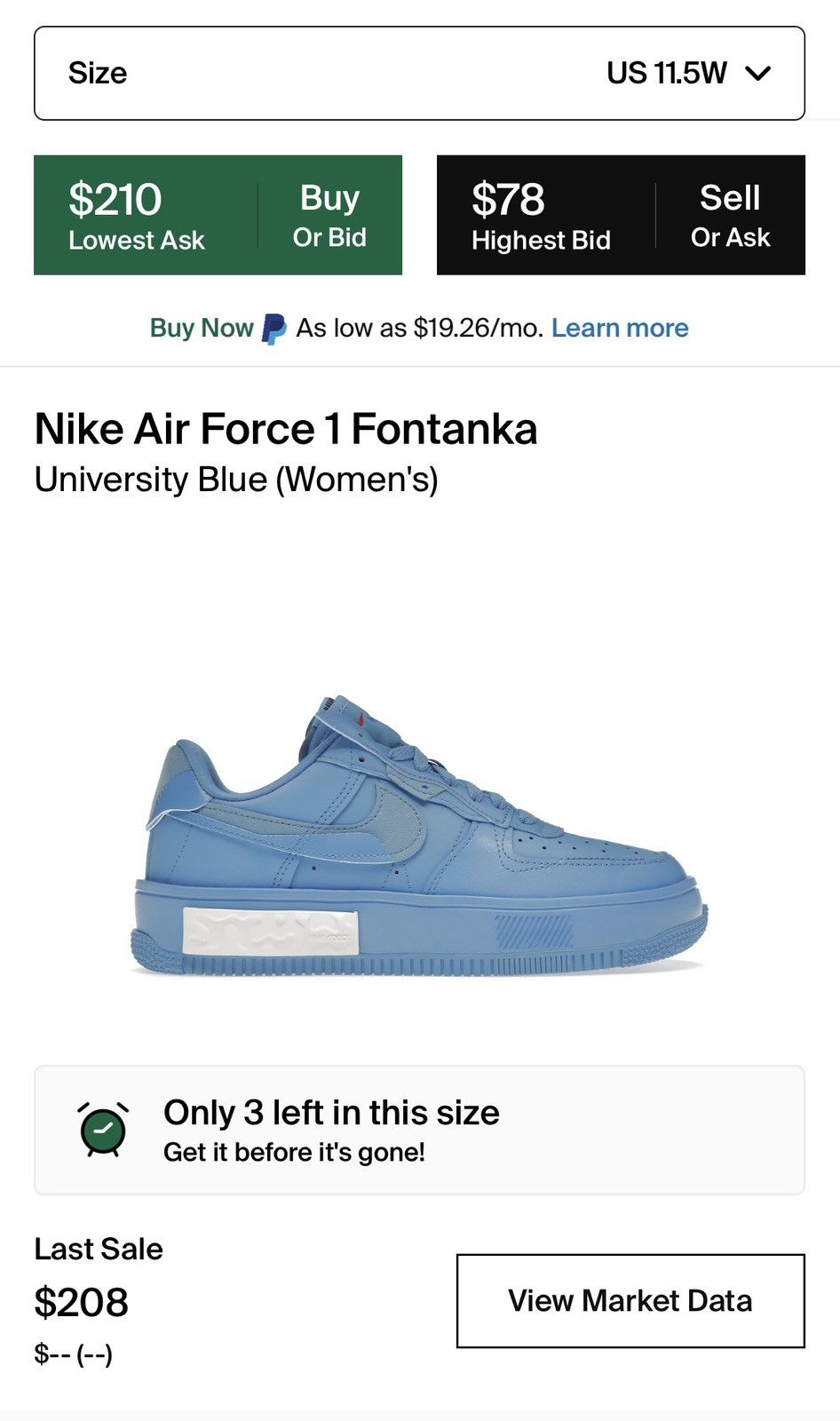 Nike Nike Air Force 1 Fontanka MCA University Blue Size US 10 / EU 43 - 15 Thumbnail